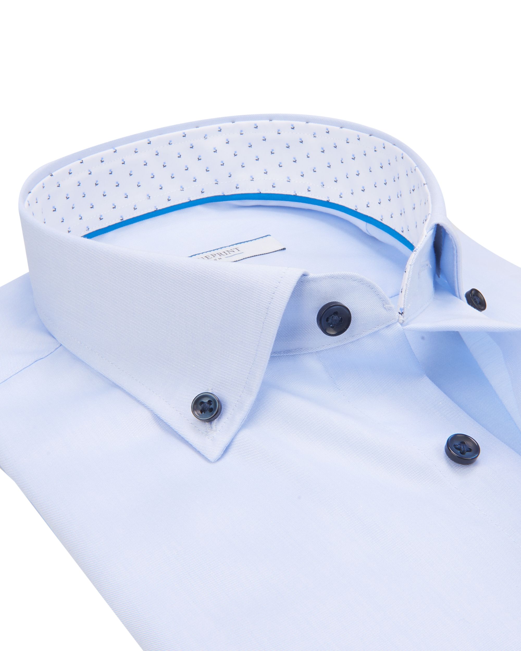 The BLUEPRINT Premium Trendy overhemd LM Lichtblauw uni 078652-001-L