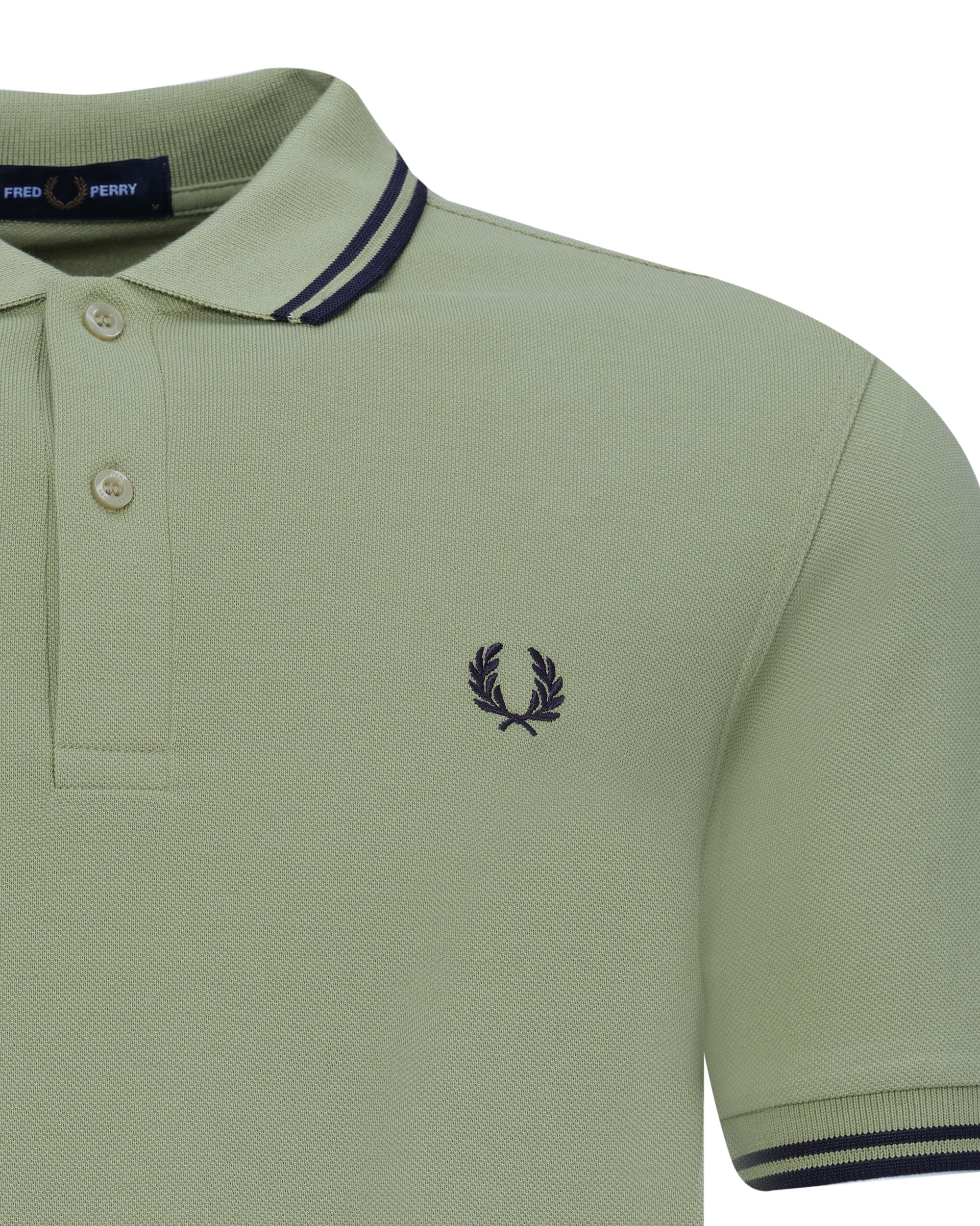 Fred Perry Twin Tipped Polo KM Groen 078793-003-L
