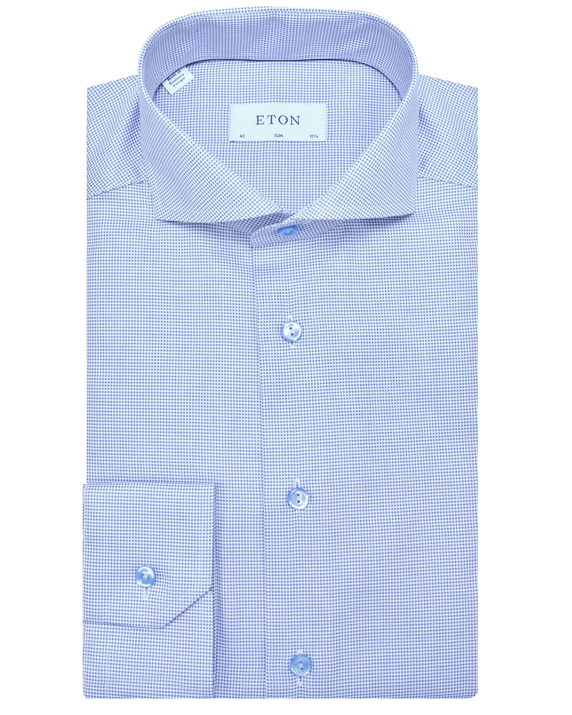 ETON Overhemd LM Blauw 078826-001-37/38