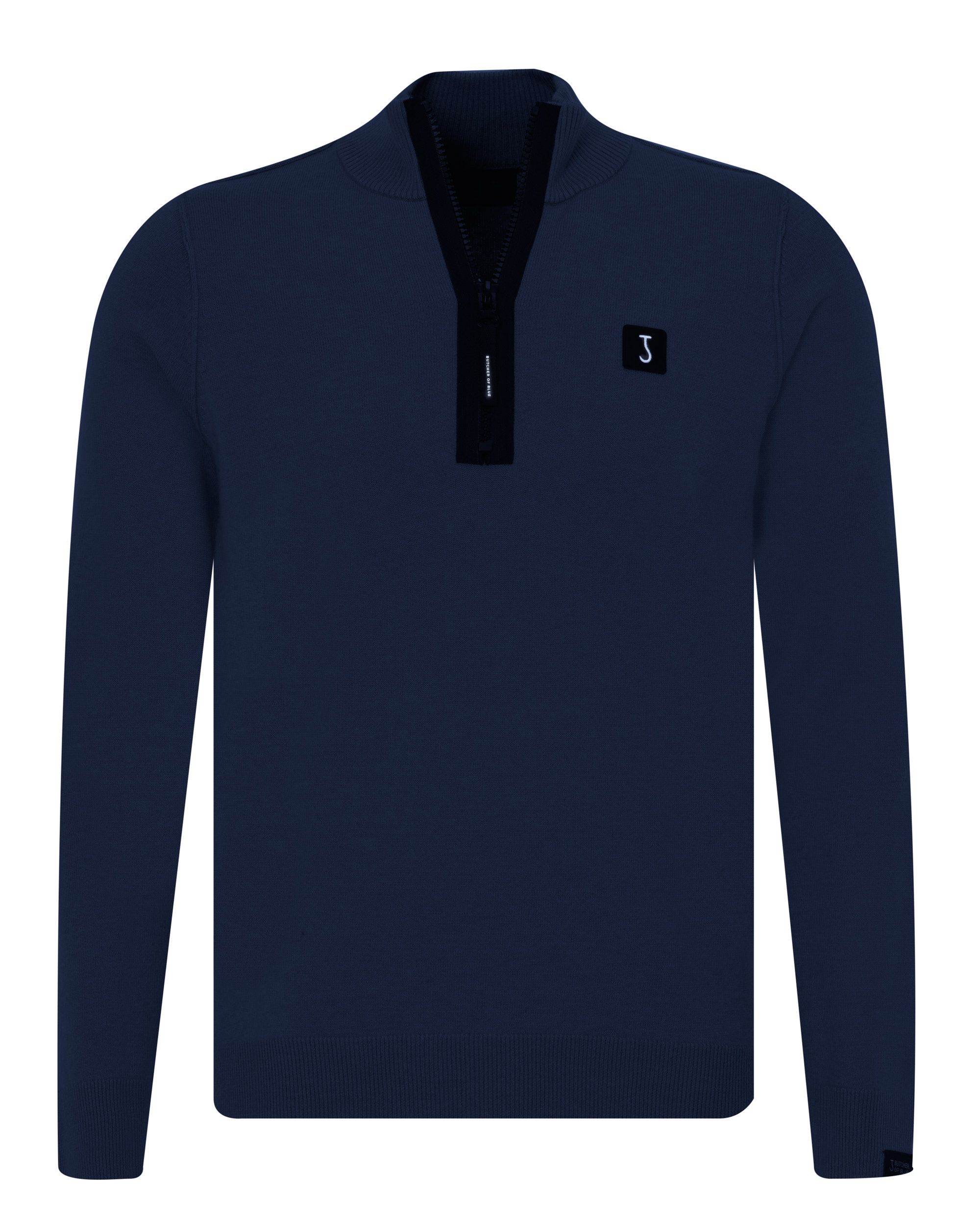 Butcher of Blue Clifden Halfzip Schipperstrui Donker blauw 078898-002-L