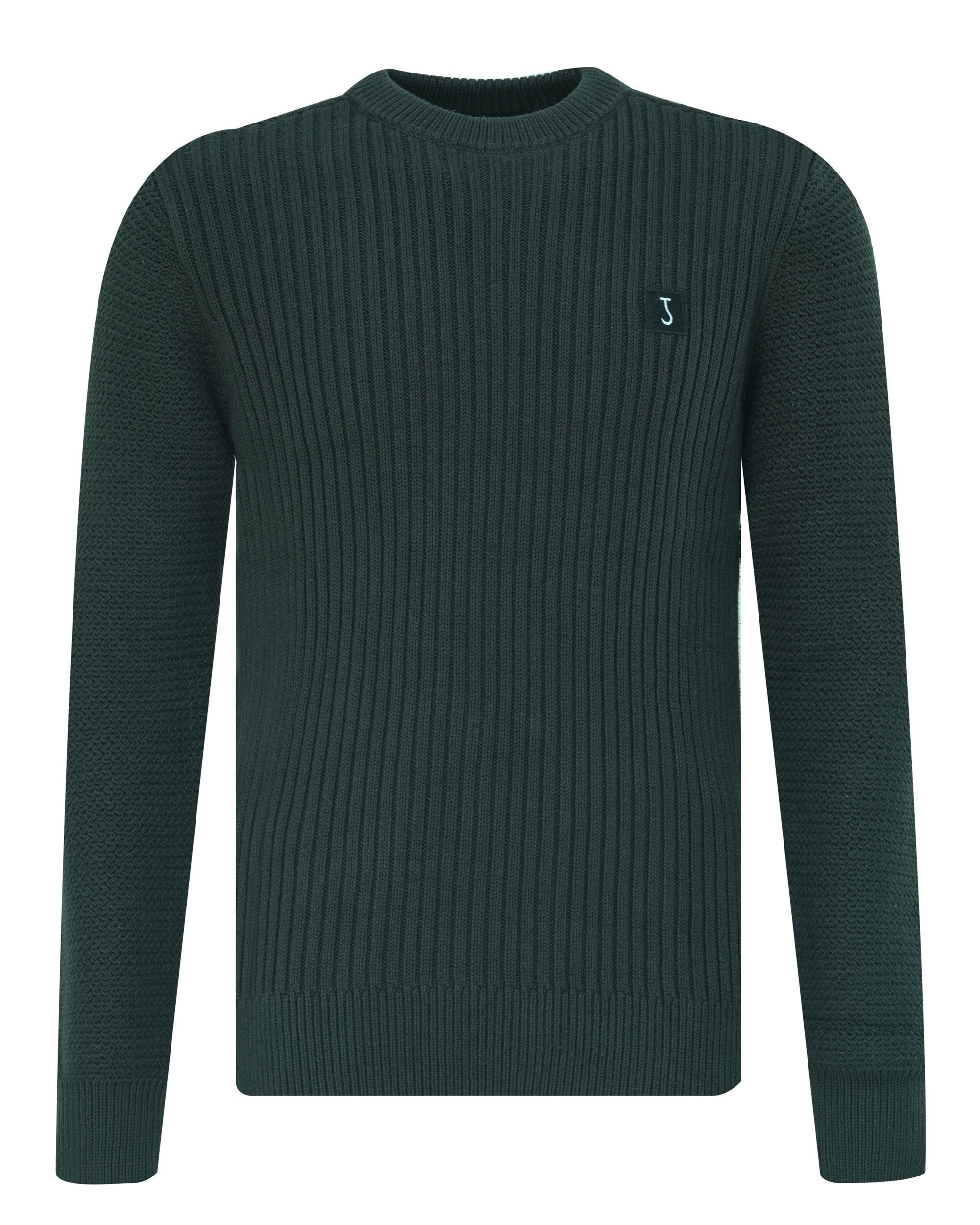 Butcher of Blue Ribbed Trui ronde hals  Donker groen 078908-001-L
