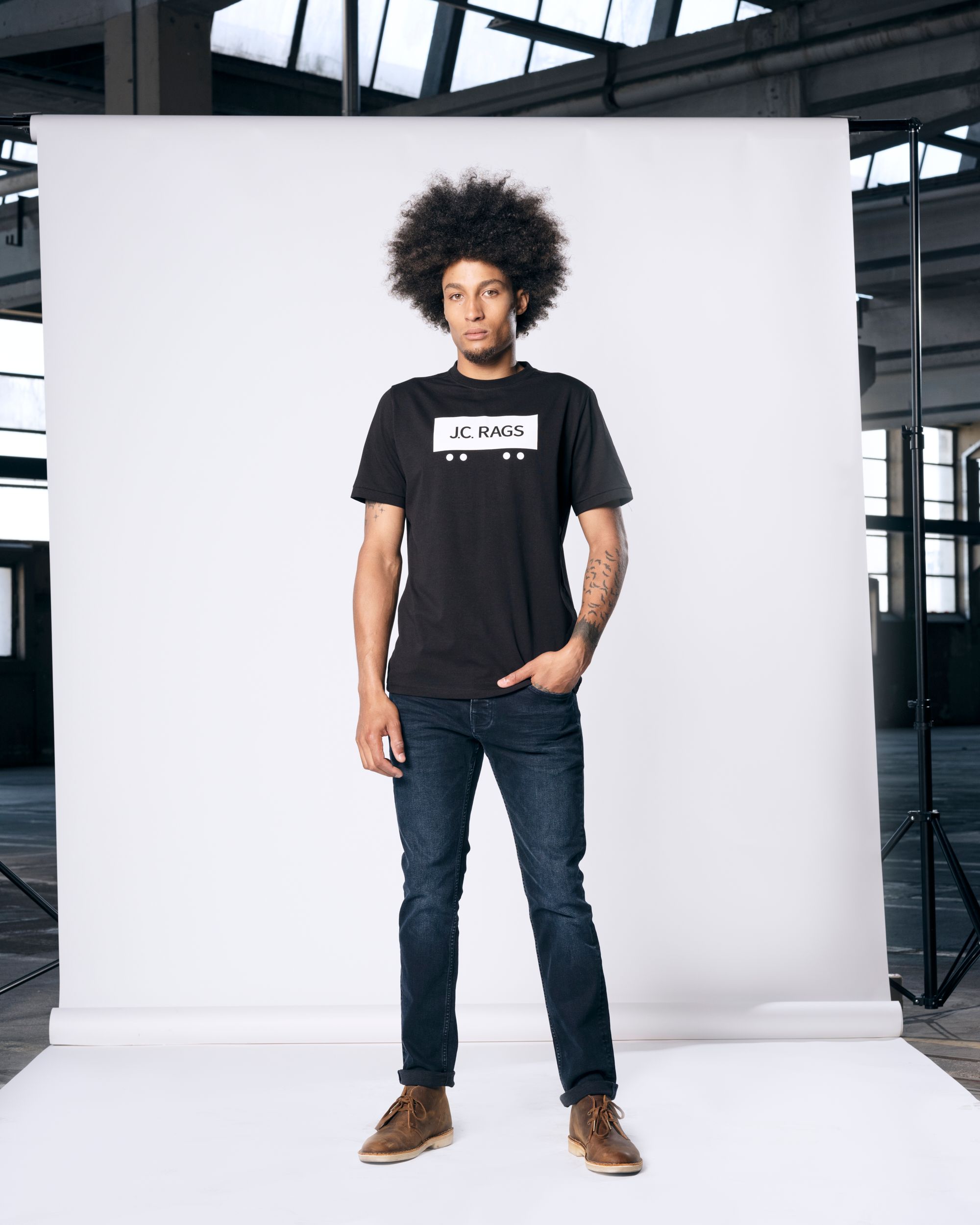 J.C. RAGS Joe T-shirt KM Black 078927-001-L