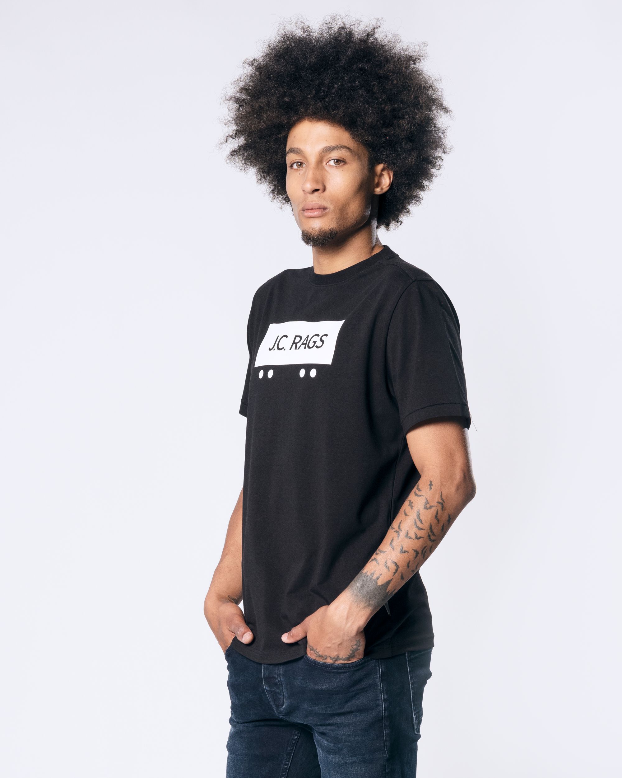 J.C. RAGS Joe T-shirt KM Black 078927-001-L