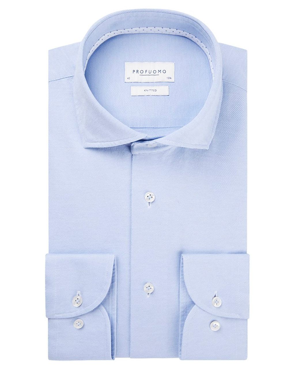 Profuomo Knitted Overhemd LM Blauw 079049-001-37