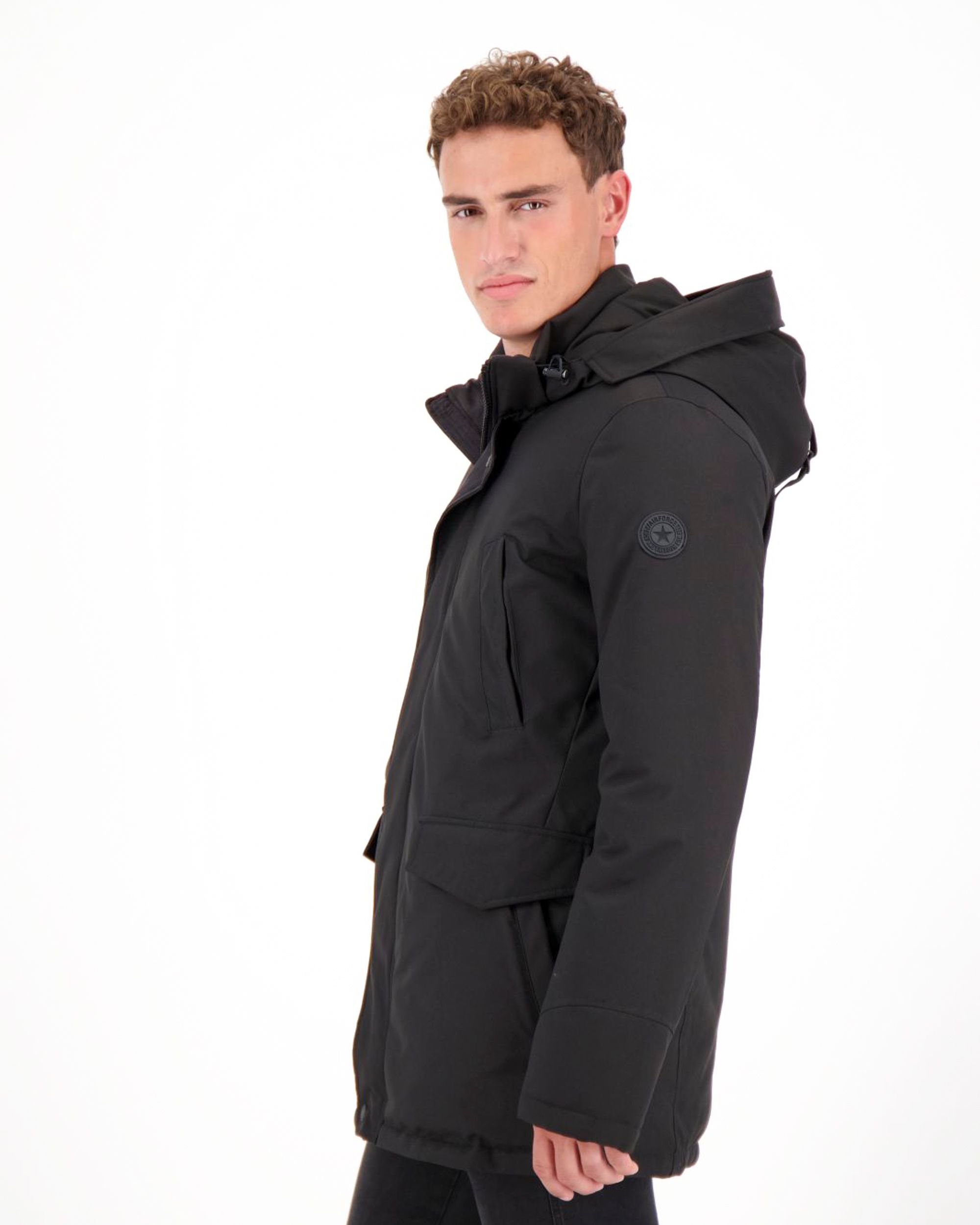 Airforce Slim fit Parka Zwart 079391-002-L