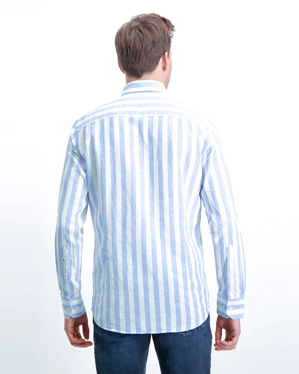 State of Art Casual Overhemd LM Licht blauw 079444-001-4XL