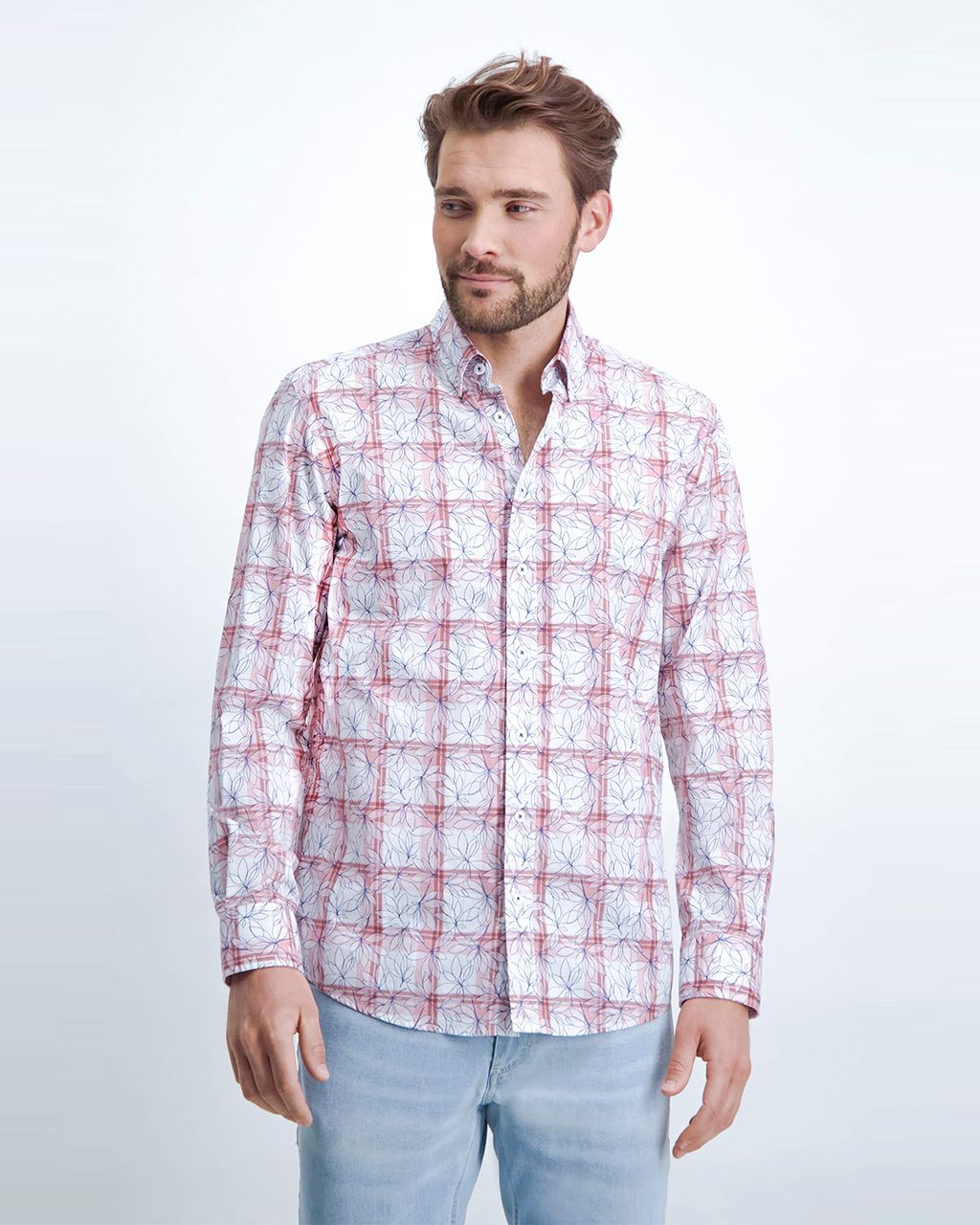 State of Art Casual Overhemd LM Rood 079474-001-4XL