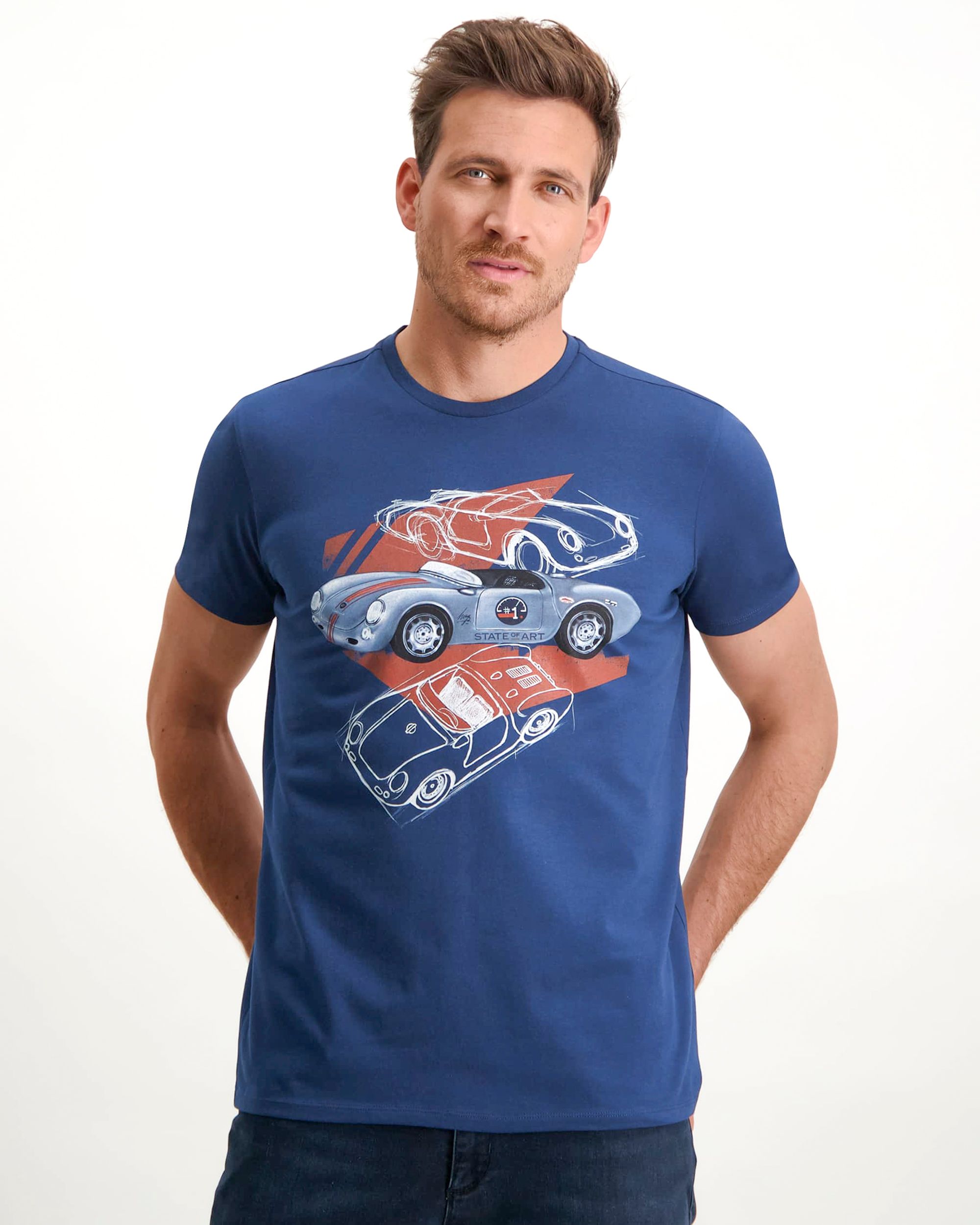 State of Art T-shirt KM Donker blauw 079538-001-4XL