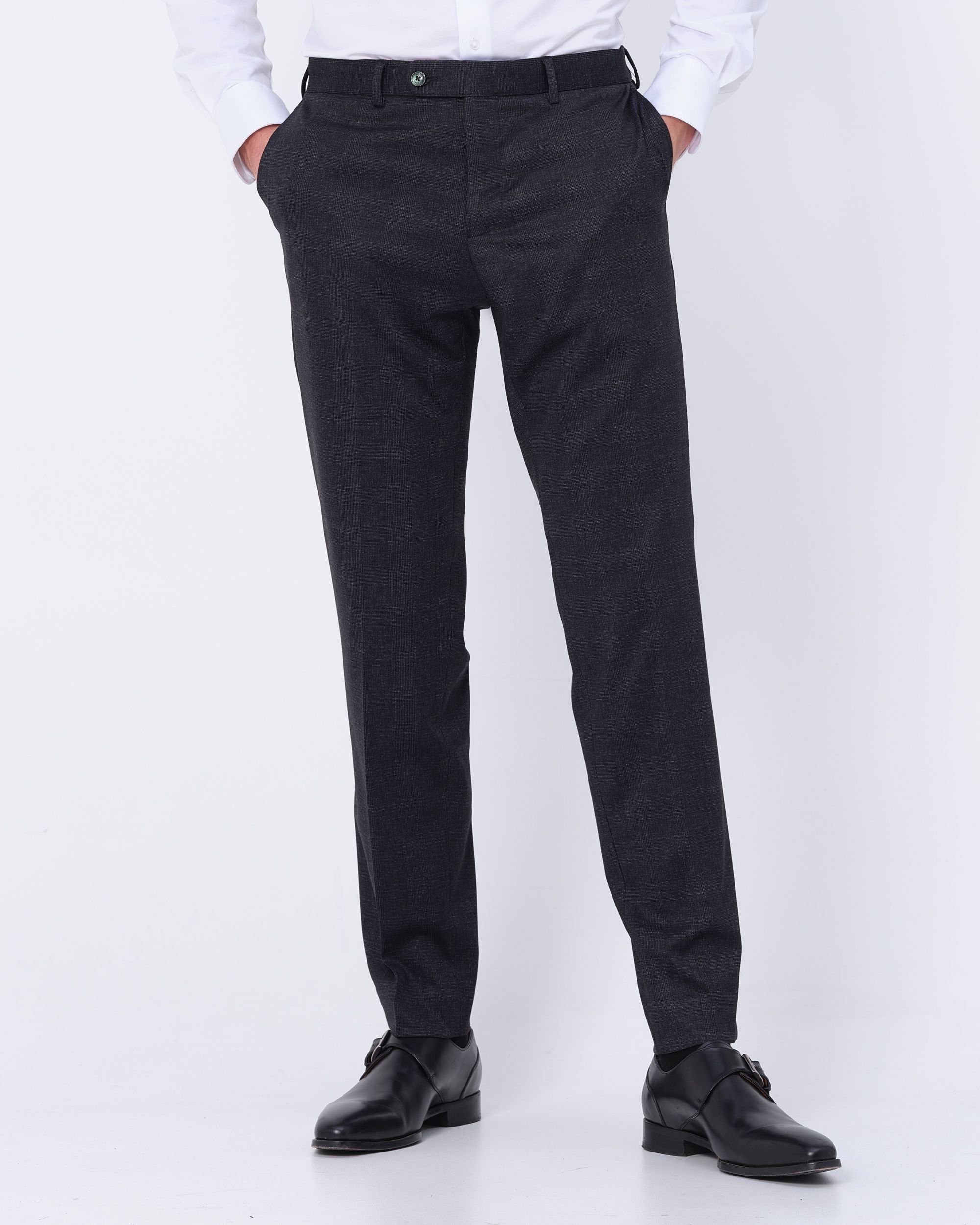 Recall Mix & Match Pantalon Donkergrijs grote ruit 080056-002-46