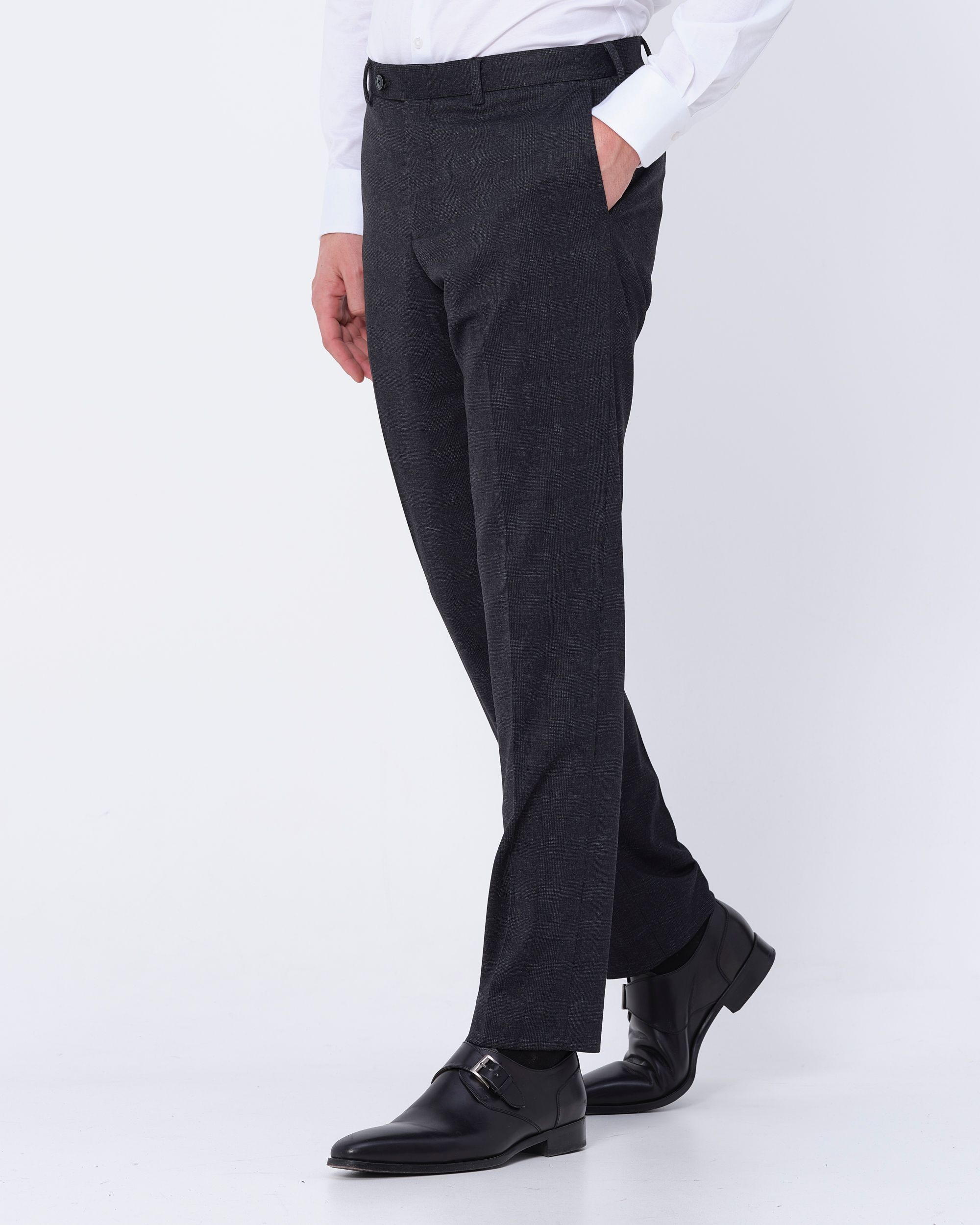 Recall Mix & Match Pantalon Donkergrijs grote ruit 080056-002-46