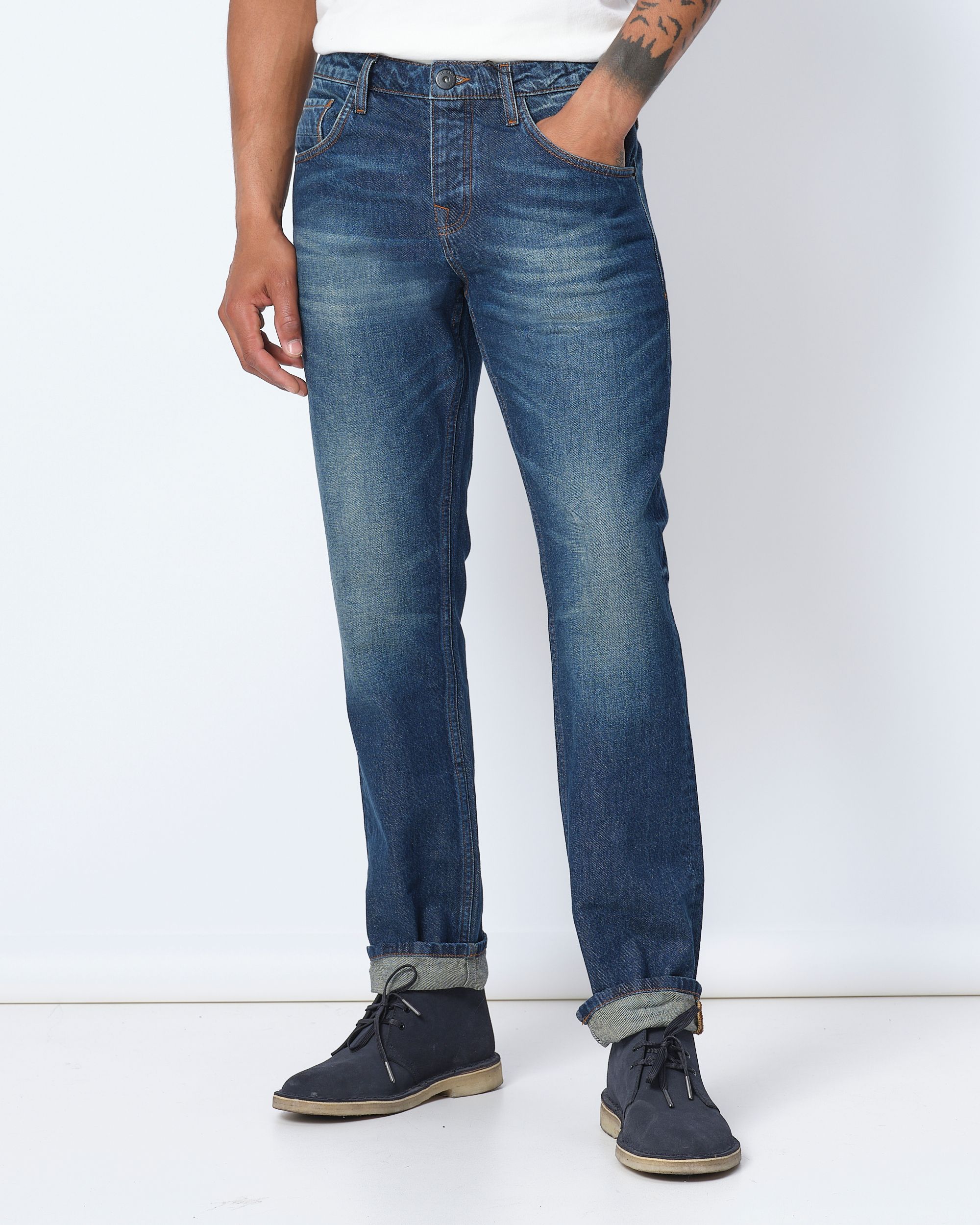 J.C. RAGS Jeans Donkerblauw uni 080192-001-28/32