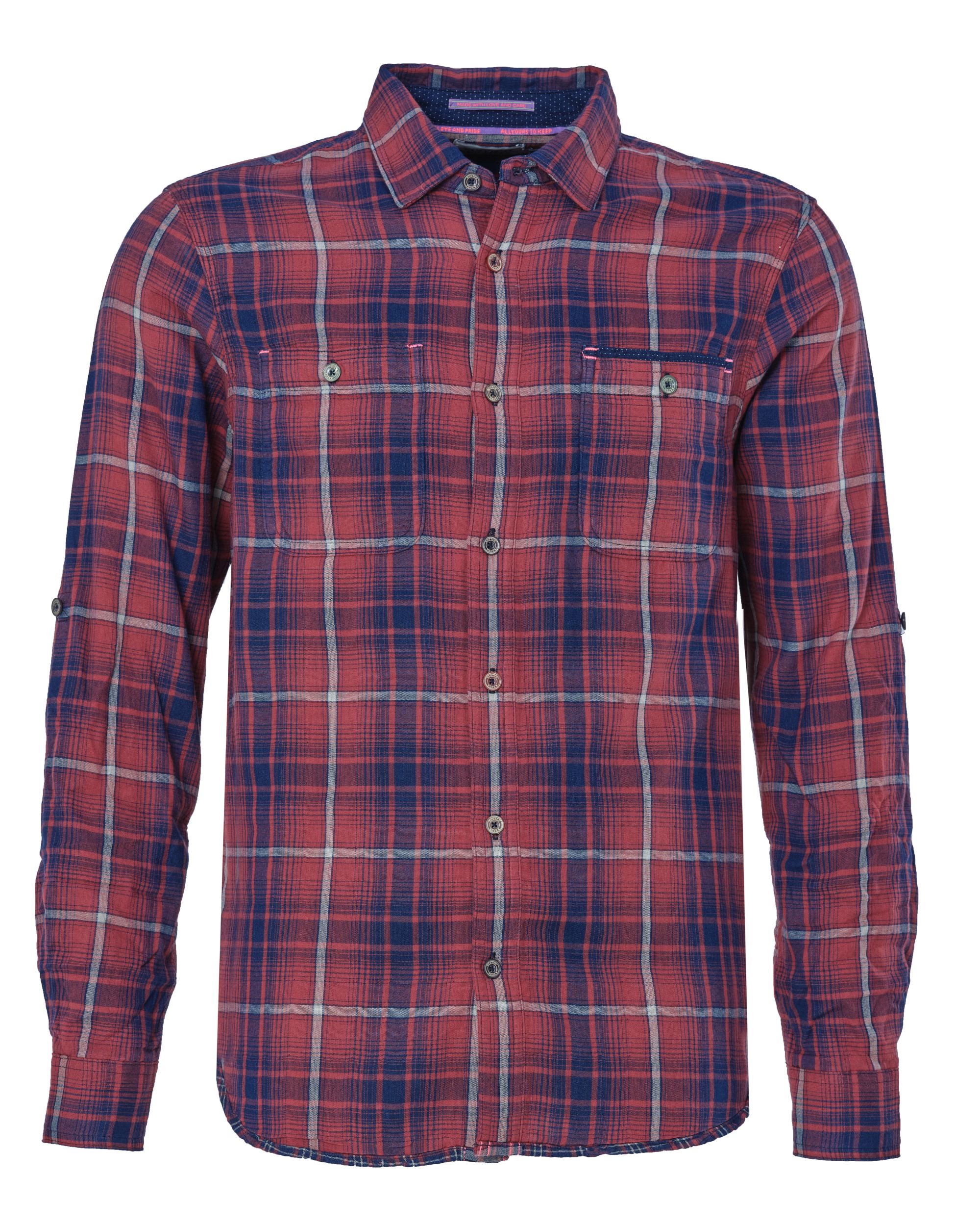 Scotch & Soda Casual Overhemd LM Rood 080208-001-L