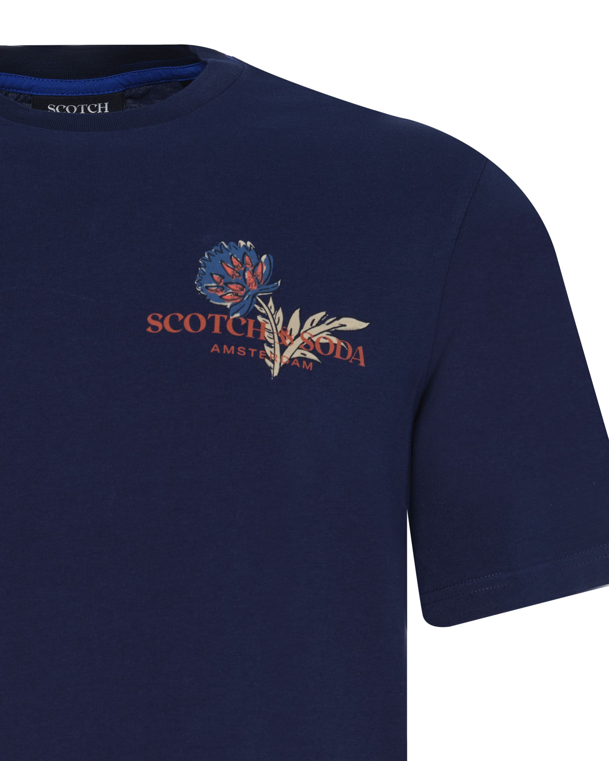 Scotch & Soda T-shirt KM Donker blauw 080218-001-L