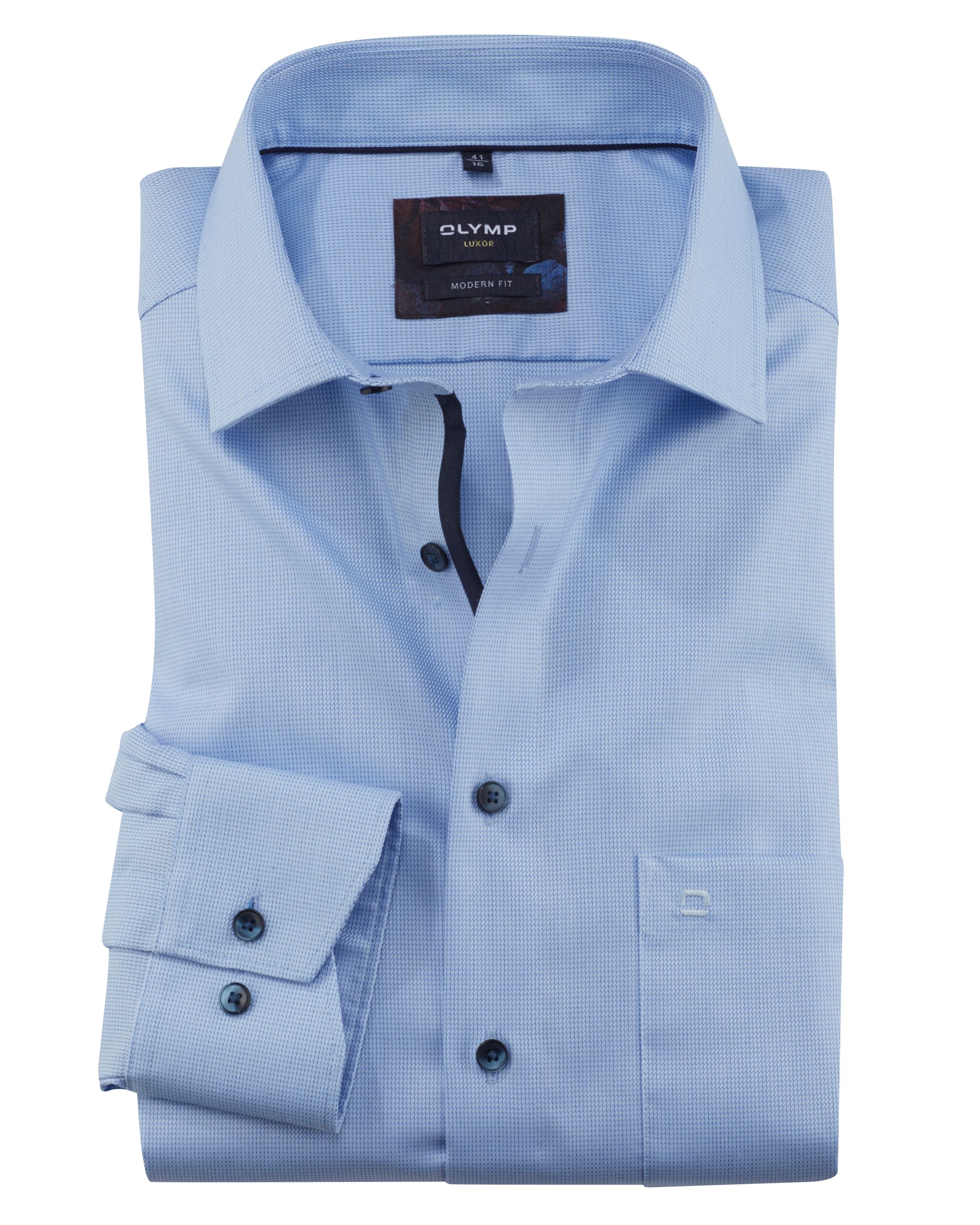 OLYMP Modern Fit Overhemd LM Blauw 080220-001-47