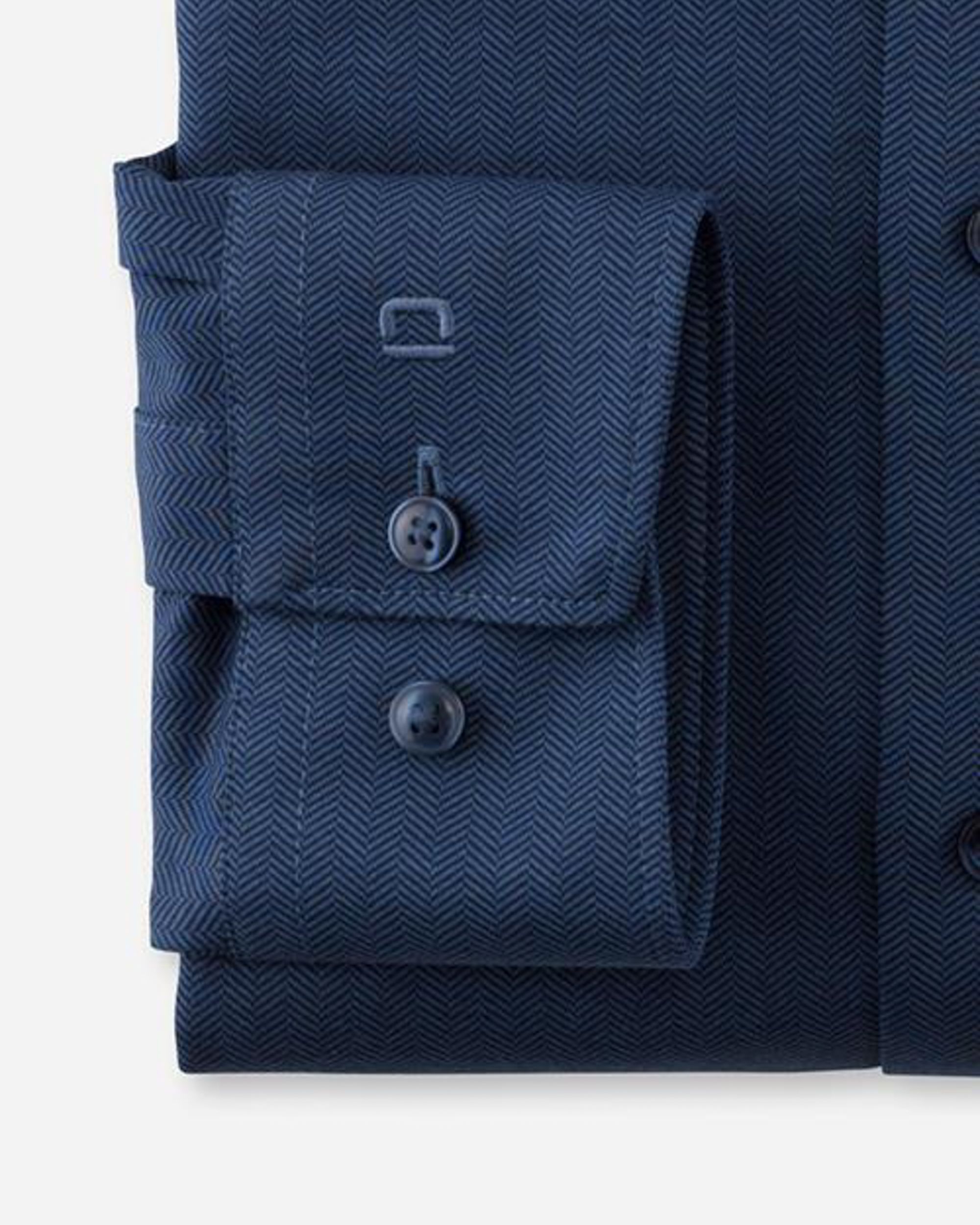 OLYMP 24/7 Modern Fit Overhemd LM Blauw 080224-001-47