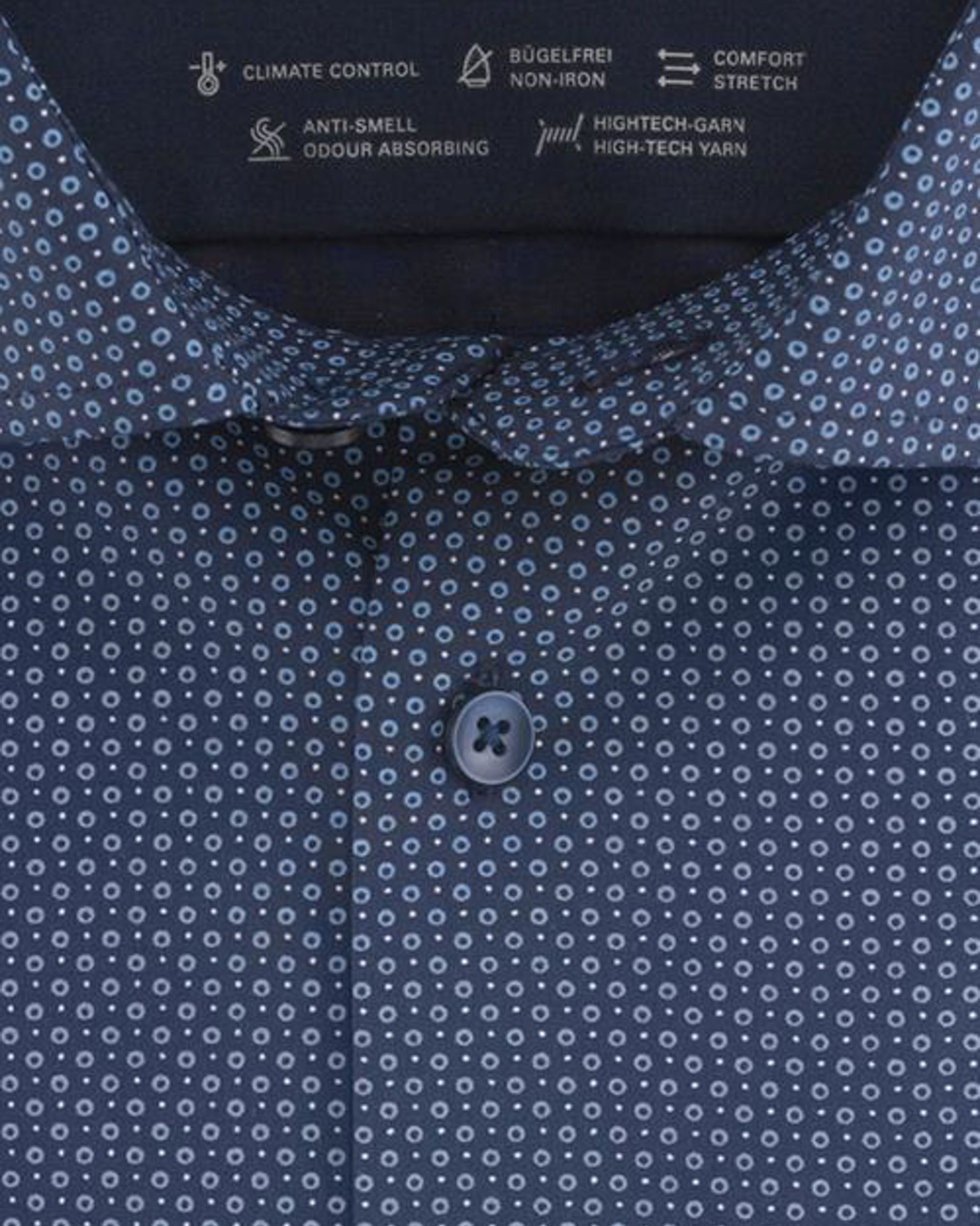 OLYMP Modern Fit Overhemd LM Donker blauw 080226-001-47