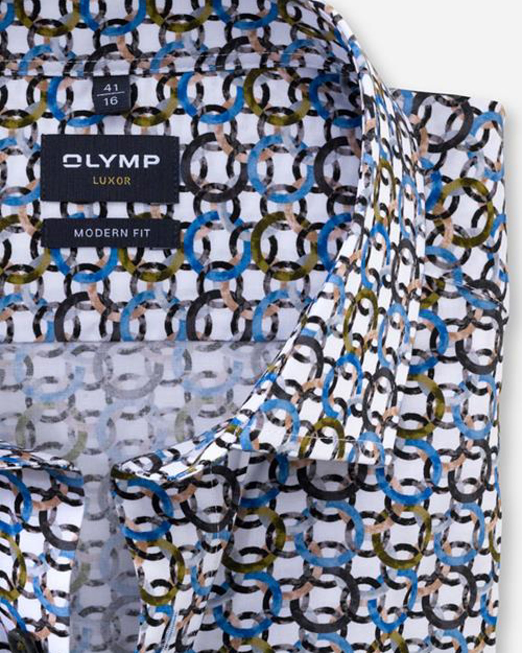 OLYMP Luxor Modern Fit Overhemd LM Groen 080227-001-37