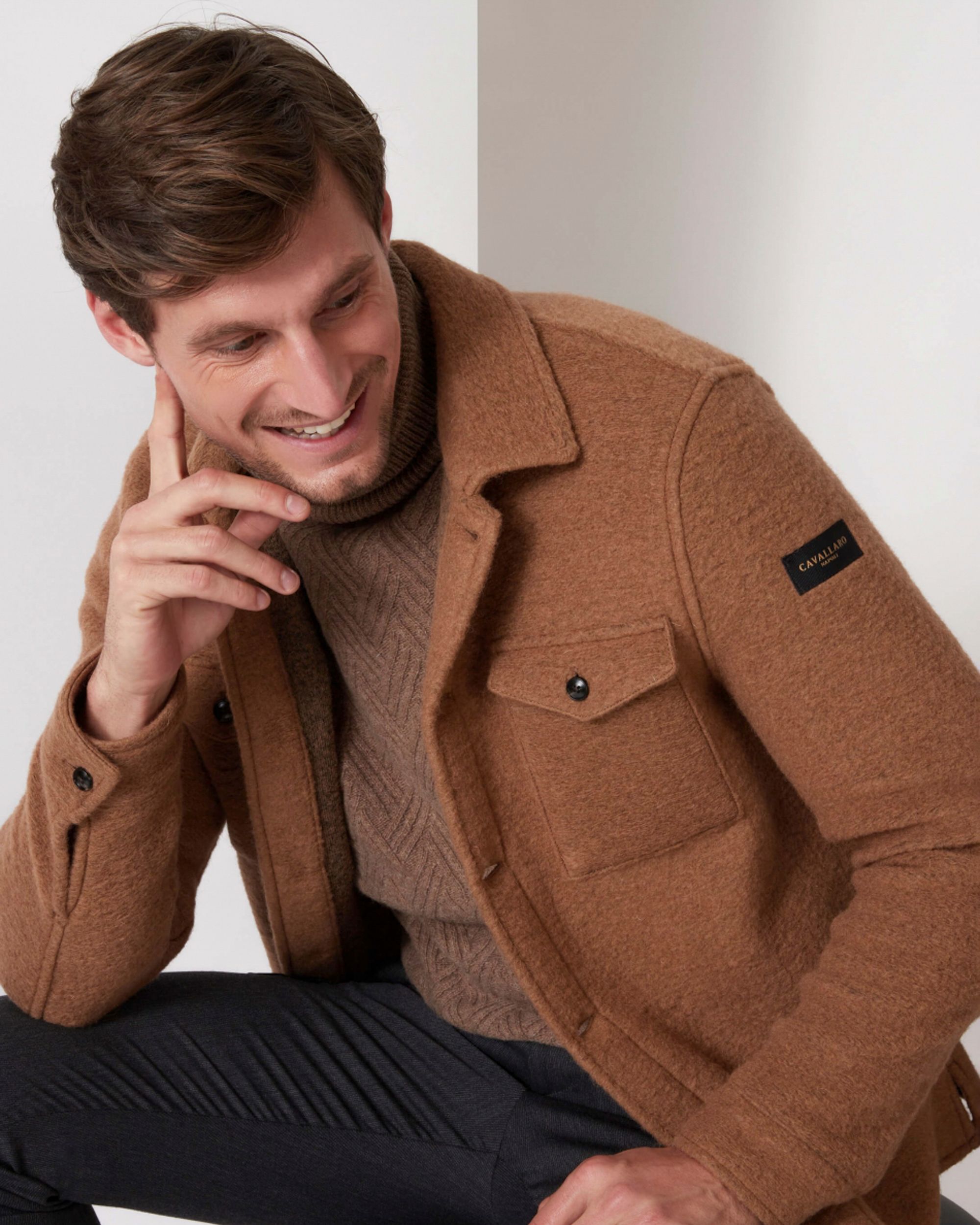 Cavallaro Pisogno Overshirt Camel 080286-001-L