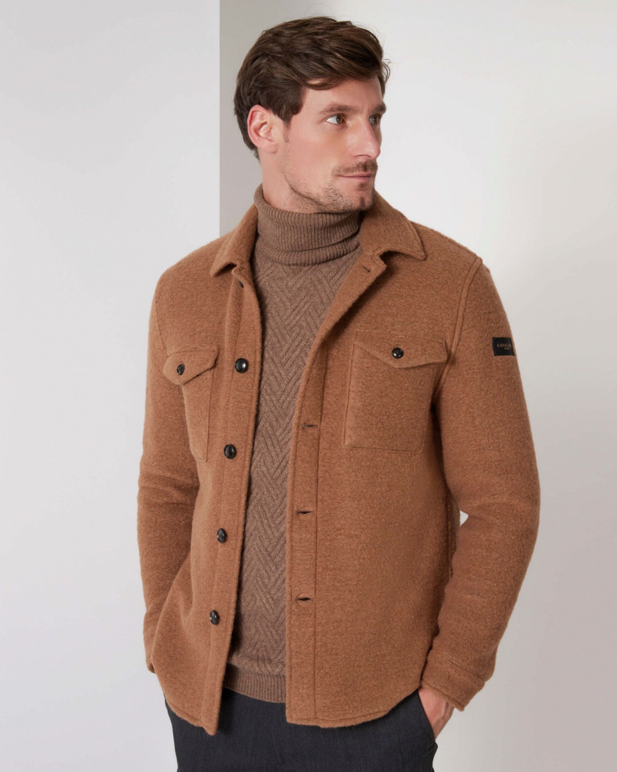 Cavallaro Pisogno Overshirt Camel 080286-001-L