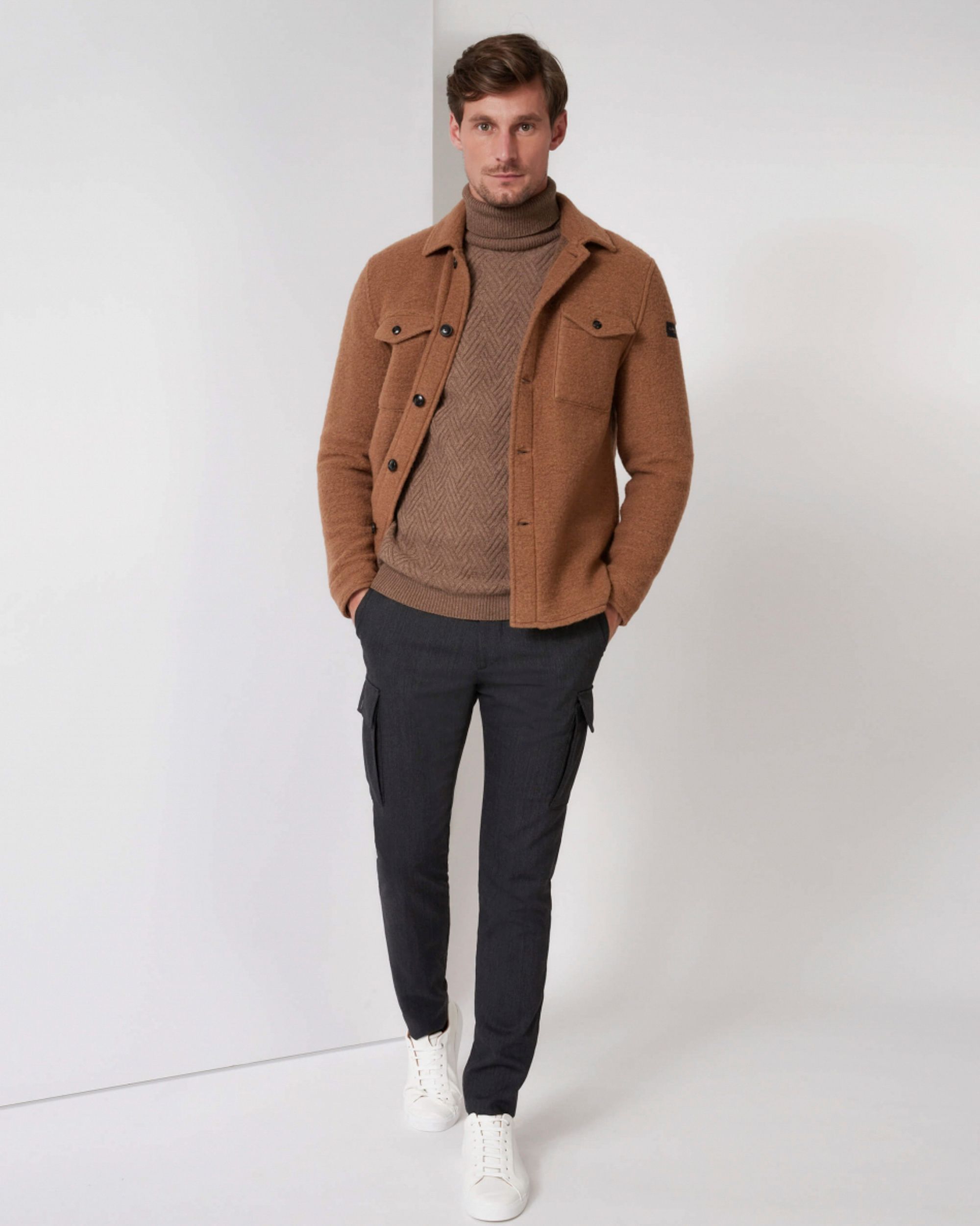 Cavallaro Pisogno Overshirt Camel 080286-001-L