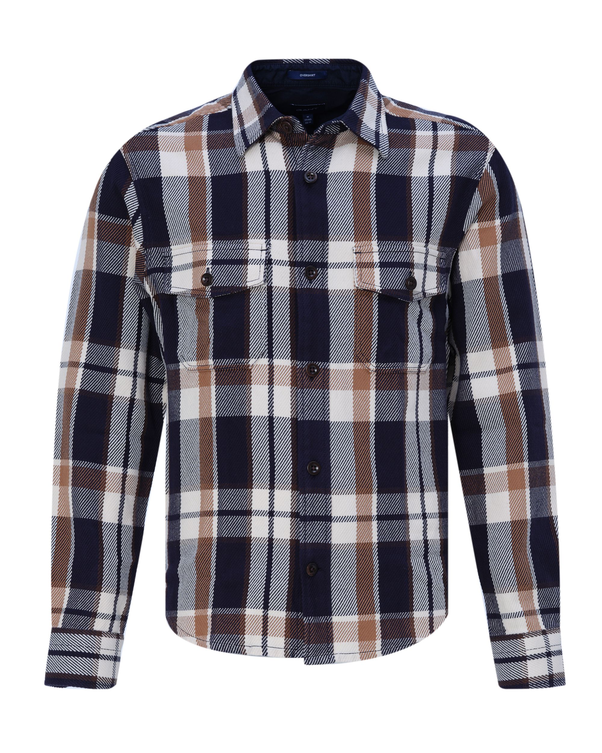GANT Overshirt Blauw ruit 080324-001-L