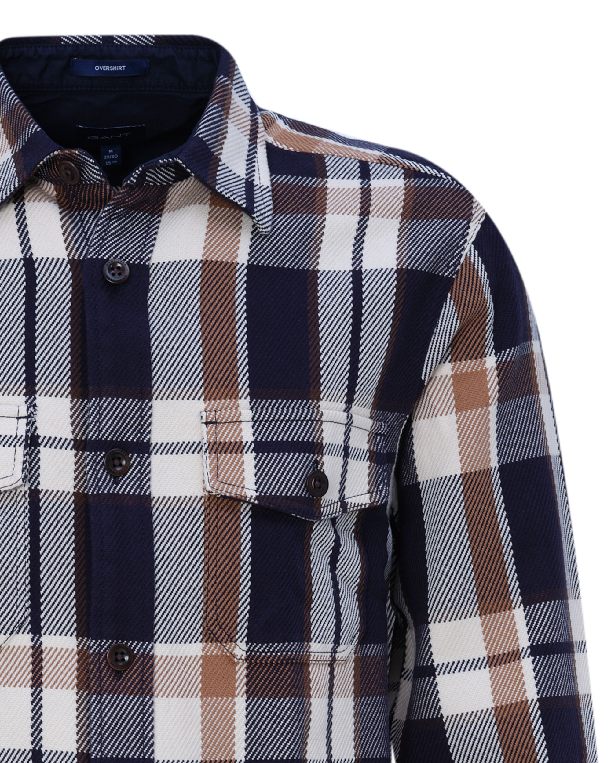GANT Overshirt Blauw ruit 080324-001-L