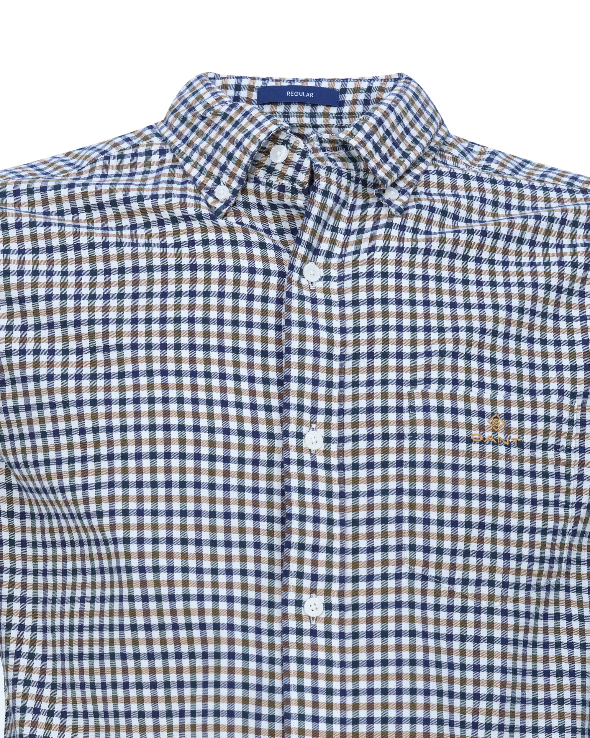 GANT Casual Overhemd LM Blauw ruit 080326-001-L