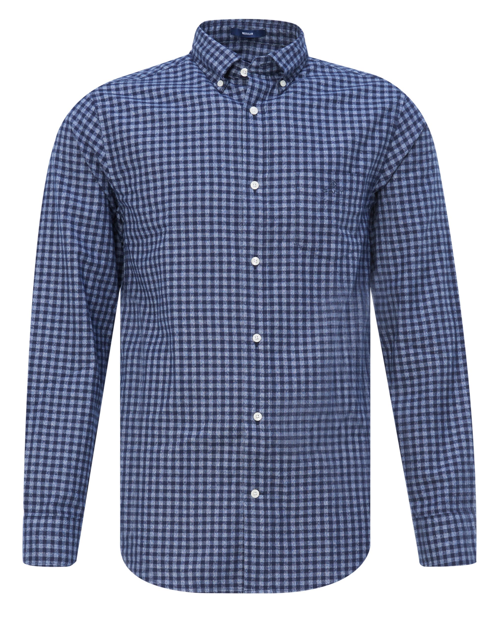 GANT Casual Overhemd LM Blauw ruit 080328-001-L