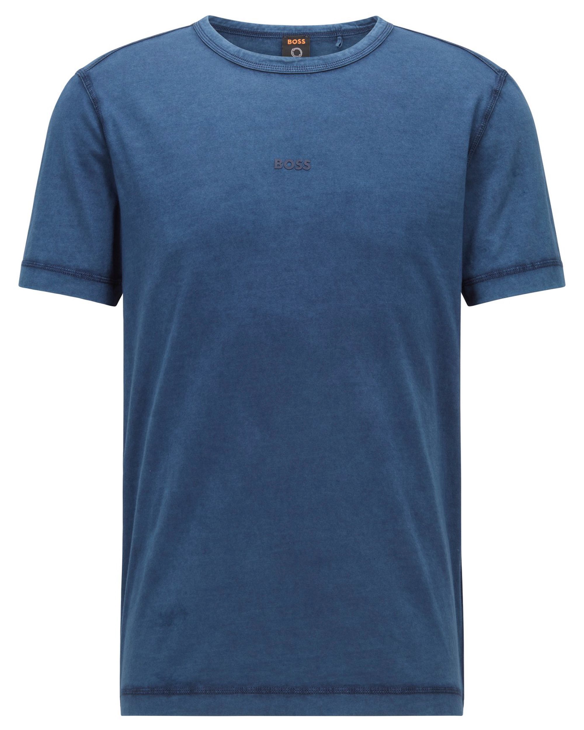 Hugo Boss Casual Tokks T-shirt KM Blauw 080466-001-L