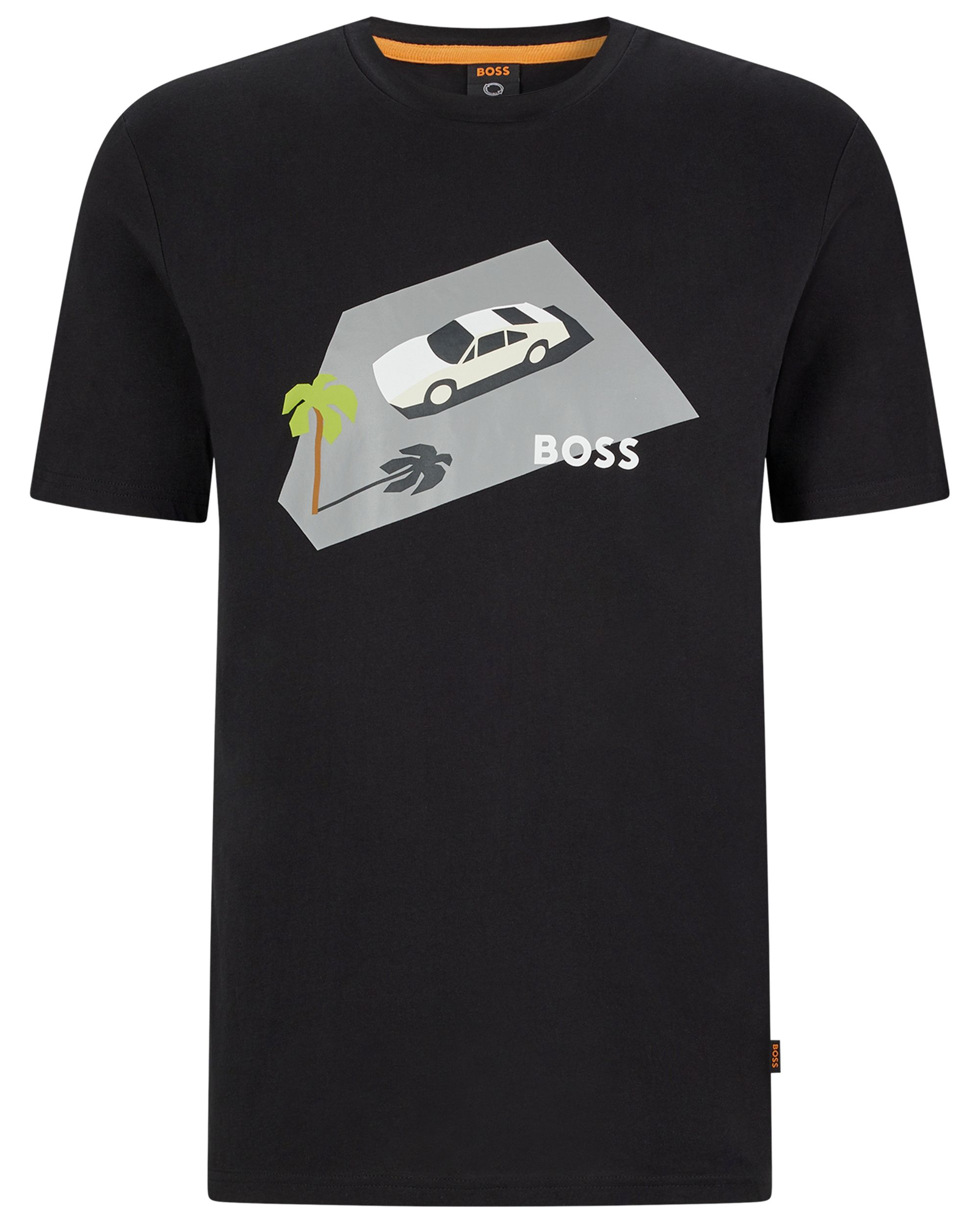Hugo Boss Casual Tee Car T-shirt KM Zwart 080857-001-L