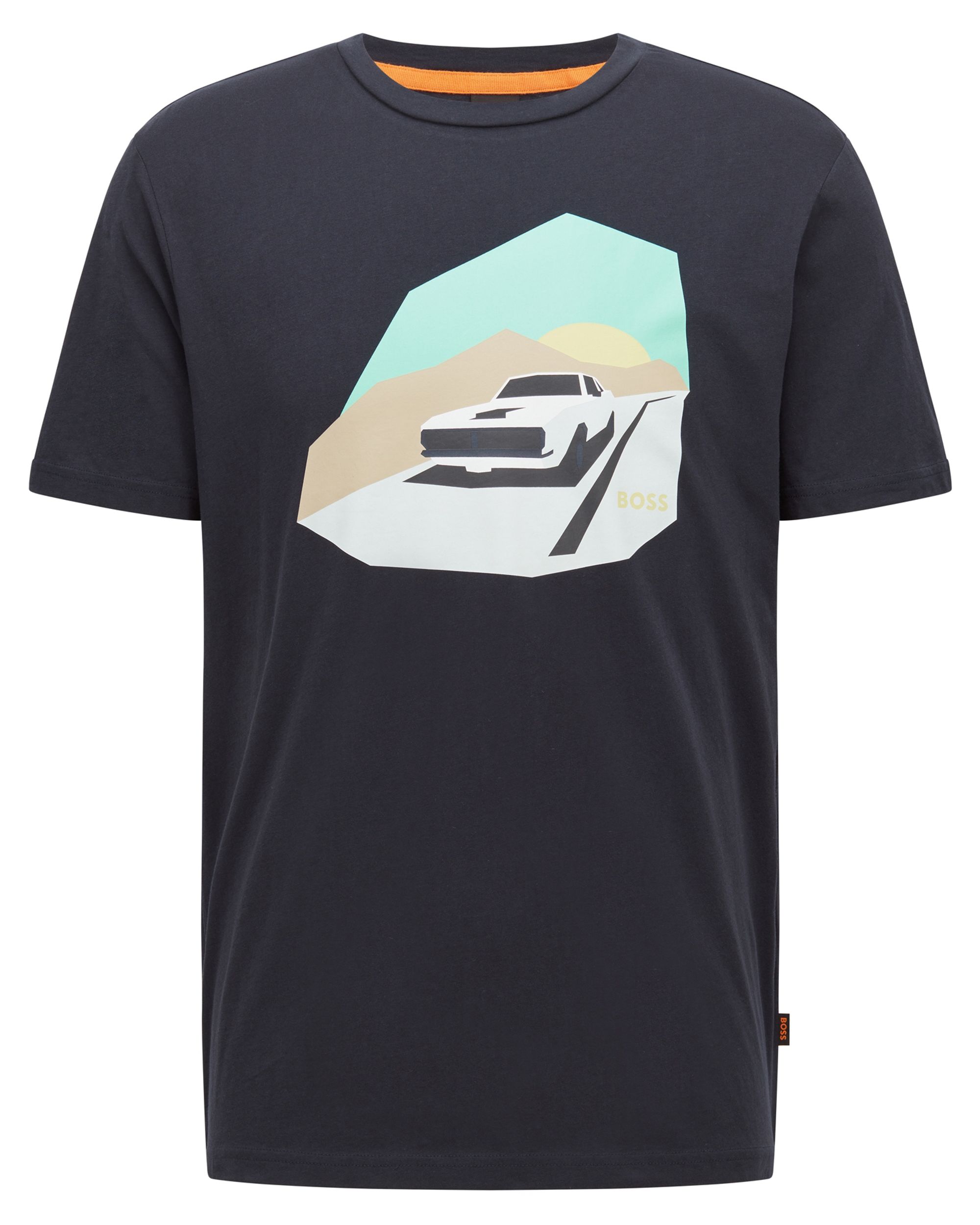 Hugo Boss Casual Tee Car T-shirt KM Donker blauw 080858-001-L