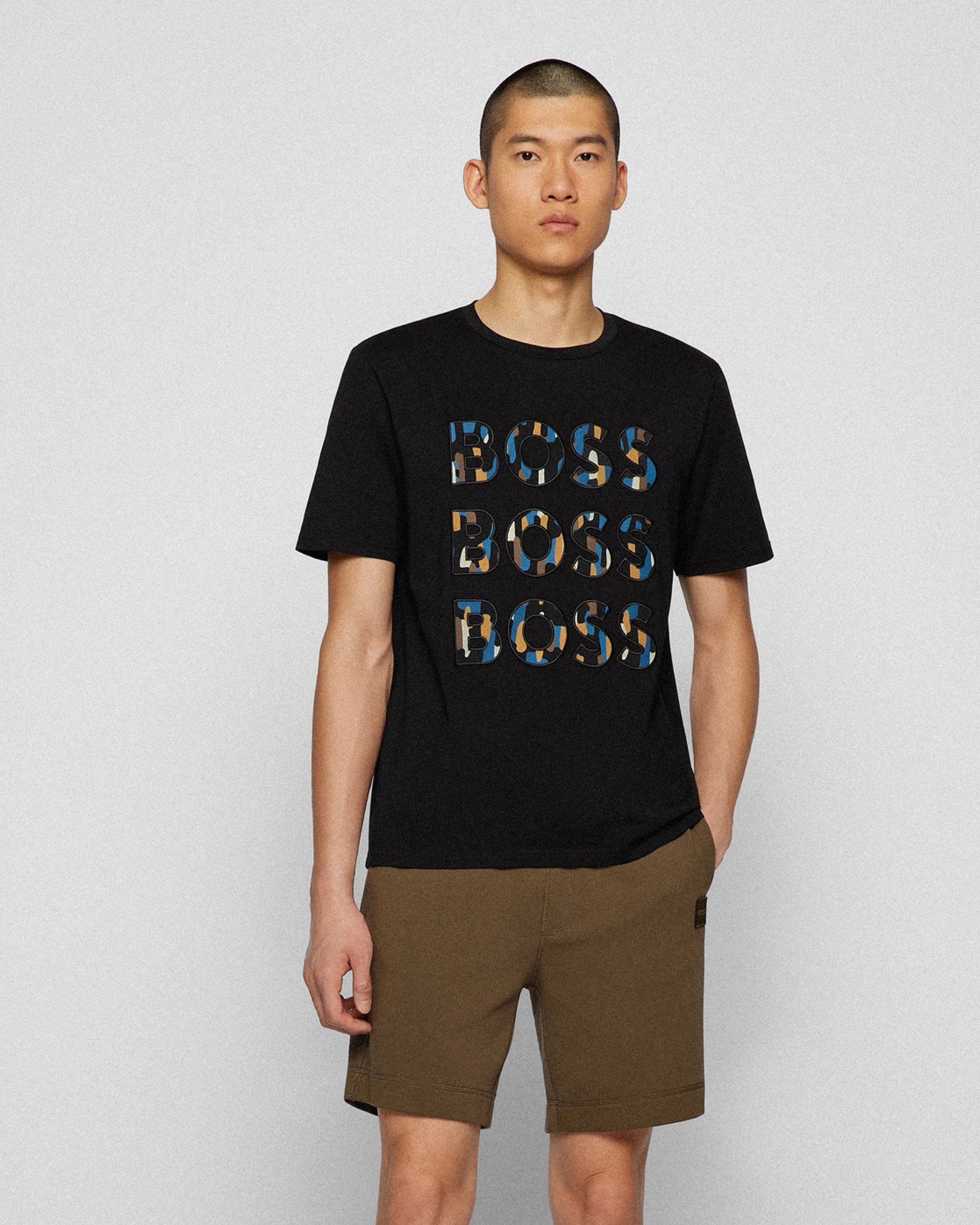 Hugo Boss Casual Tee Logofun T-shirt KM Zwart 080861-001-L