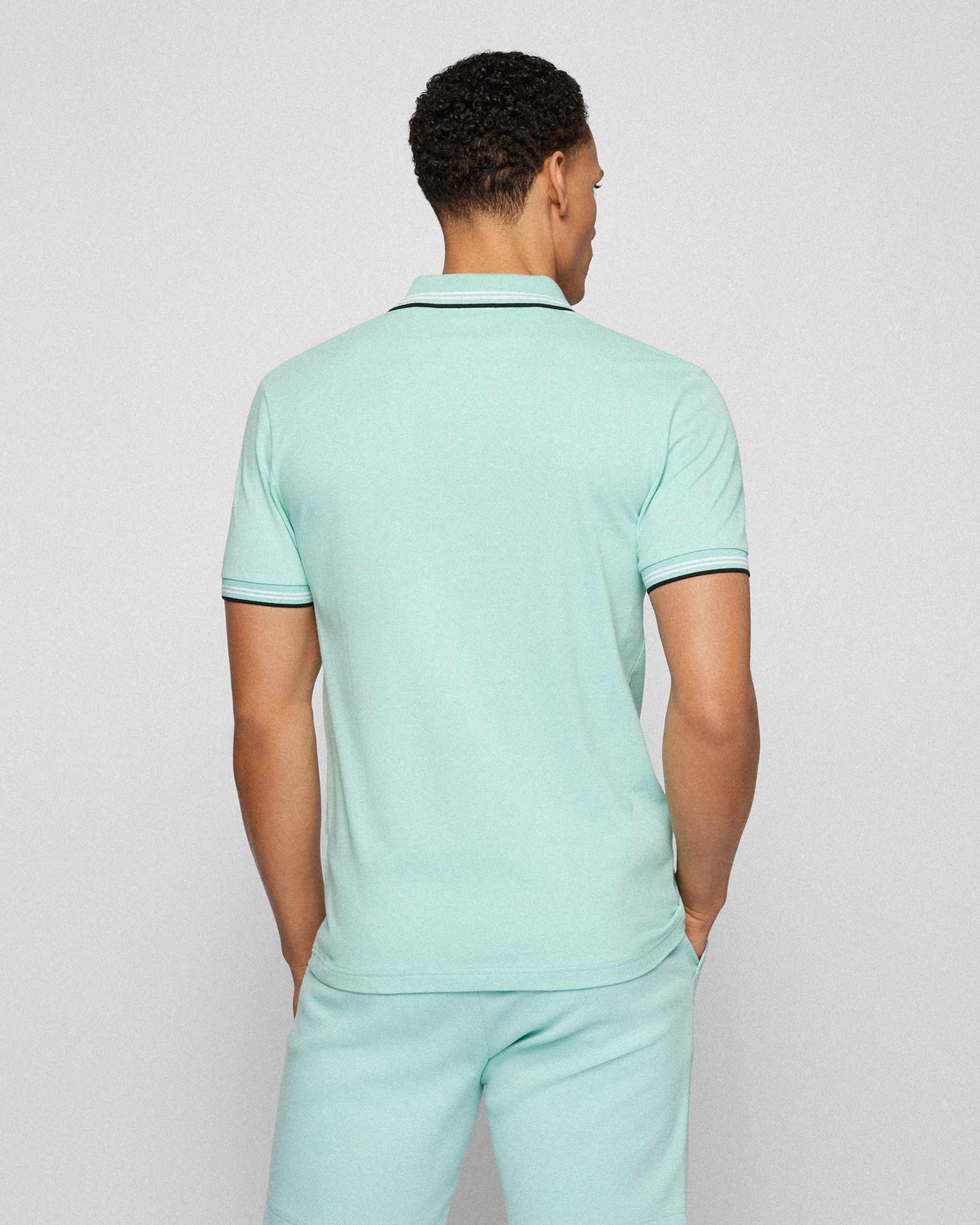 Hugo Boss Leisure Paul Curved Polo KM Licht blauw 080877-001-L