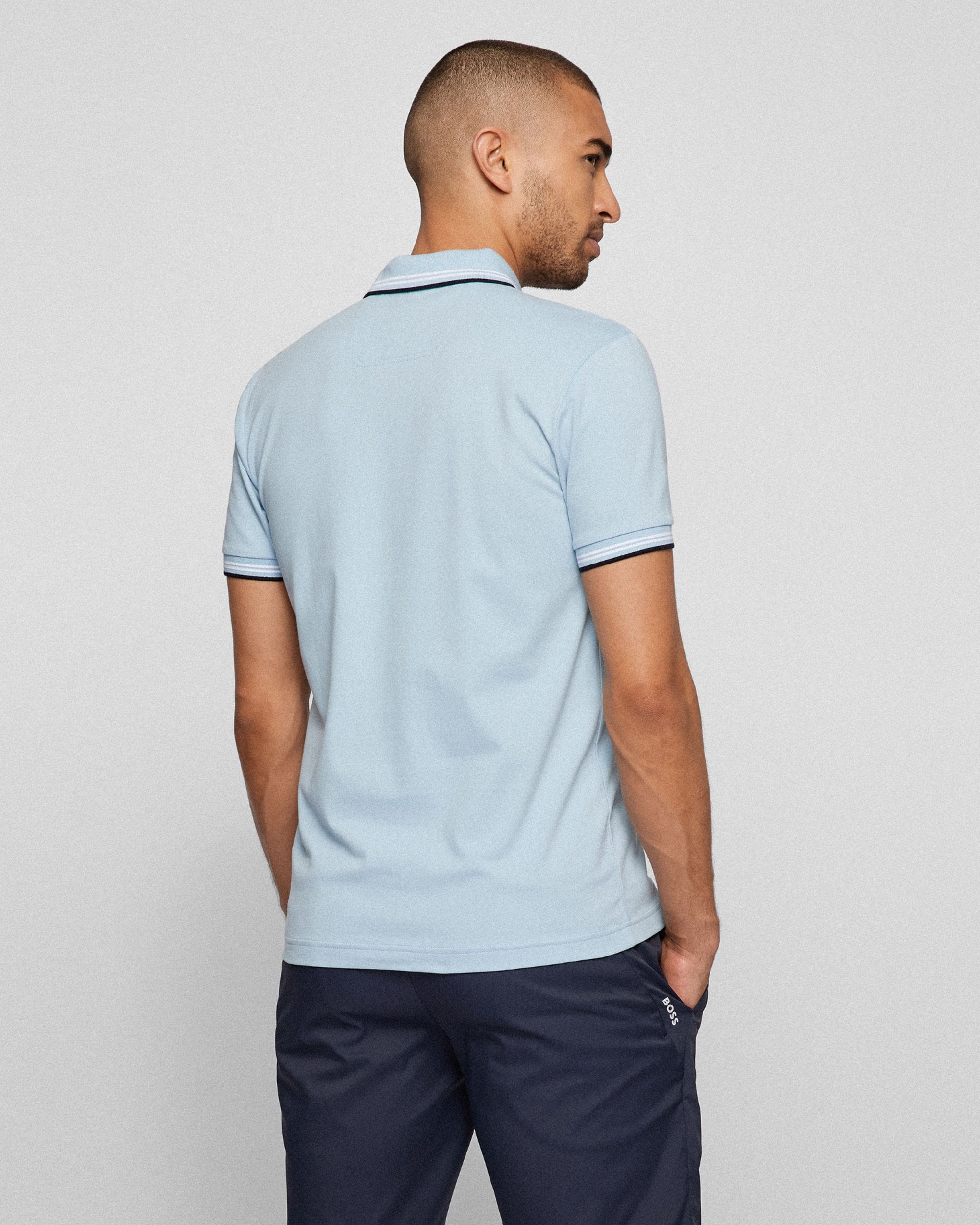 Hugo Boss Leisure Paul Curved Polo KM Licht blauw 080878-001-L