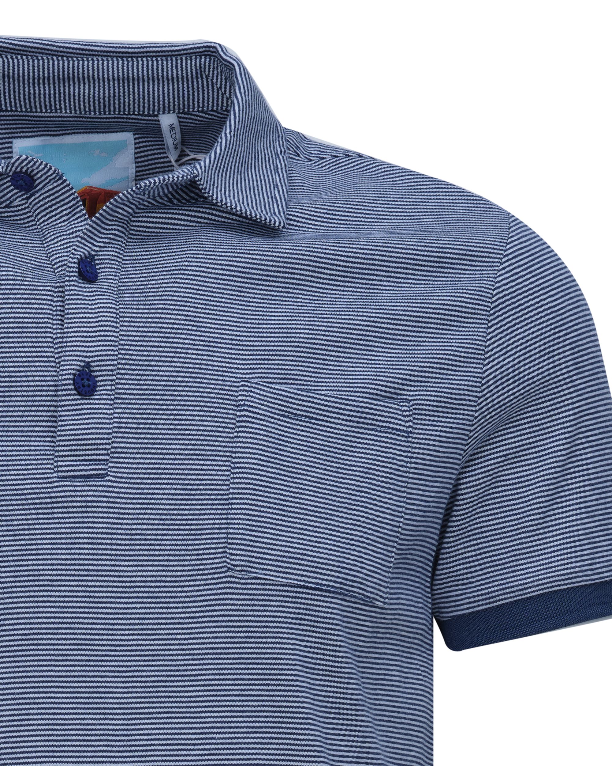 Blue Industry Polo KM Blauw 081066-001-L