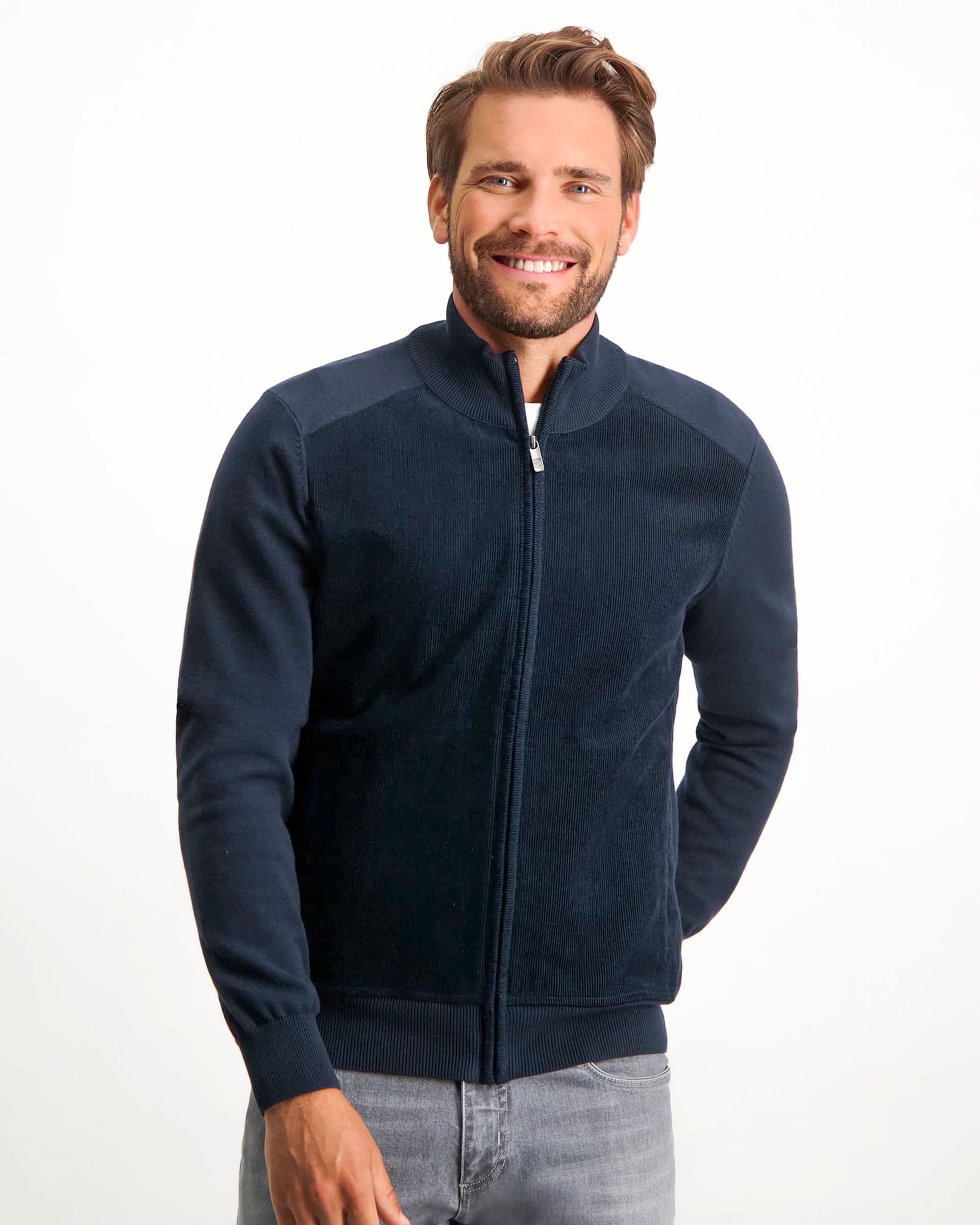 State of Art Trui Vest Donker blauw 081113-001-4XL