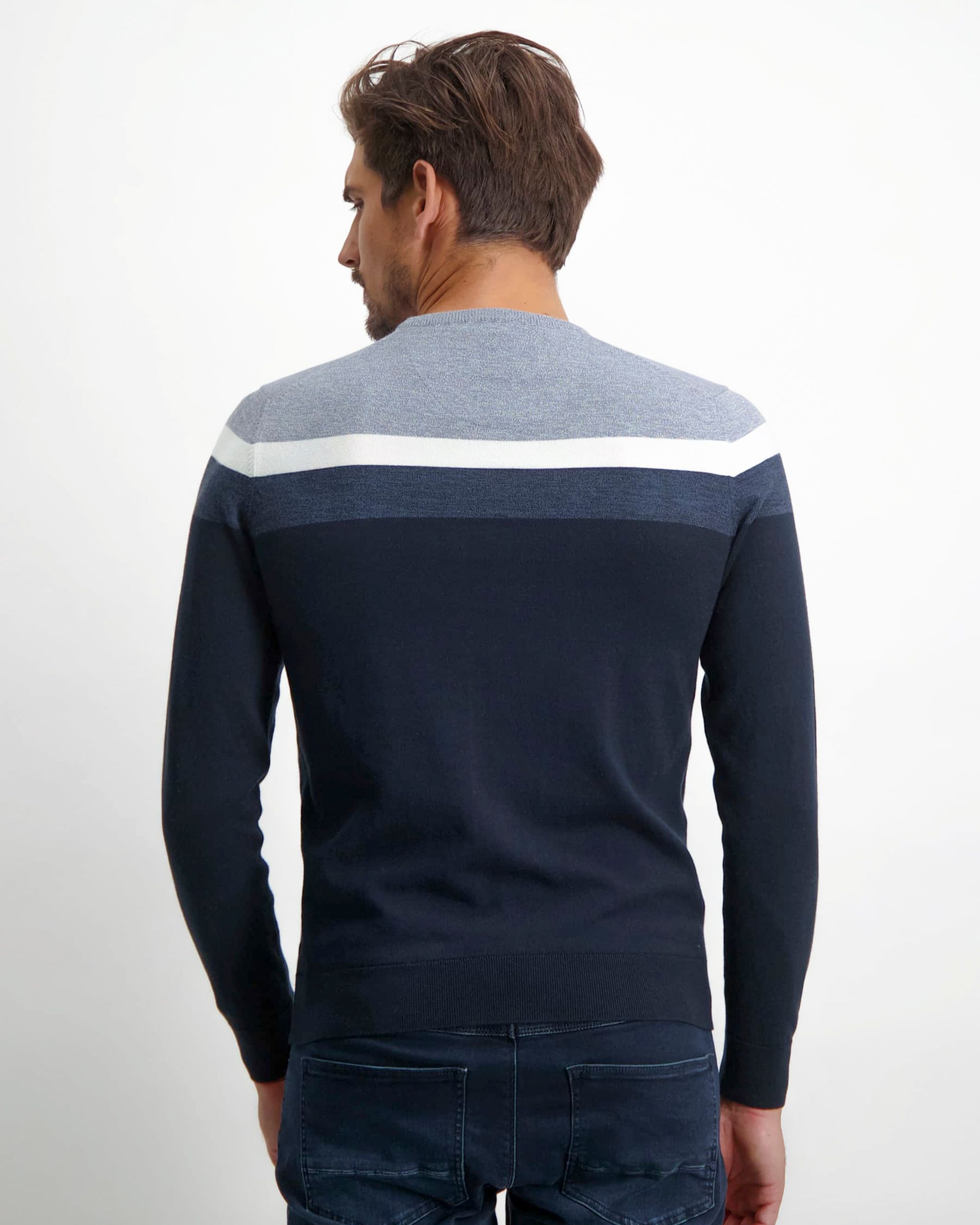 State of Art Trui ronde hals  Donker blauw 081151-001-4XL