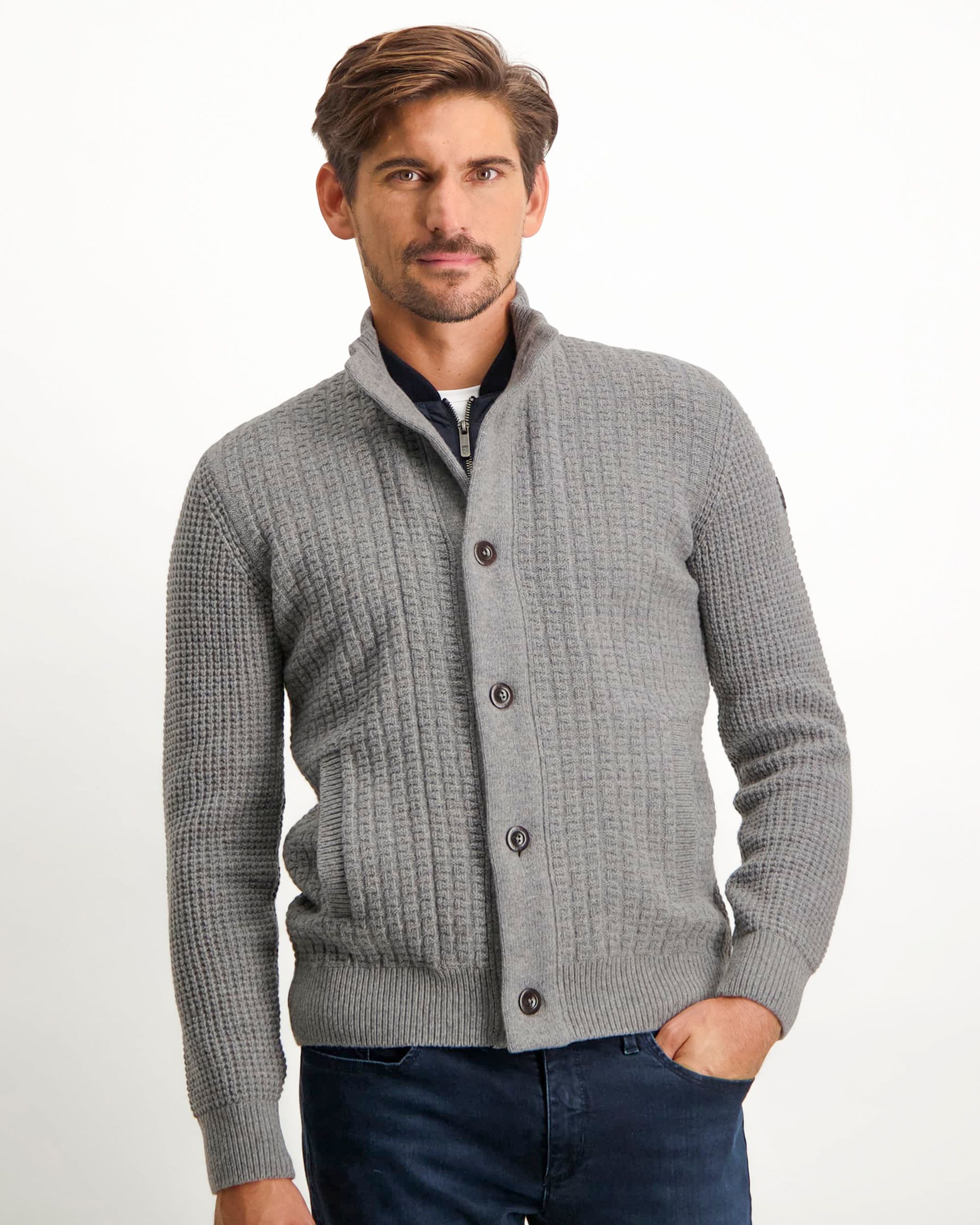 State of Art Trui Vest Grijs 081204-001-4XL
