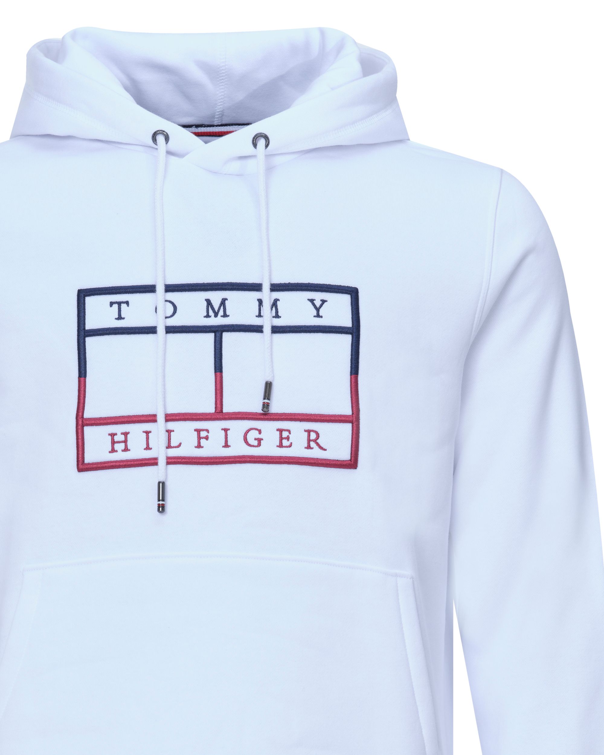 Tommy Hilfiger Menswear Flag Outline Hoodie Wit 081217-001-L
