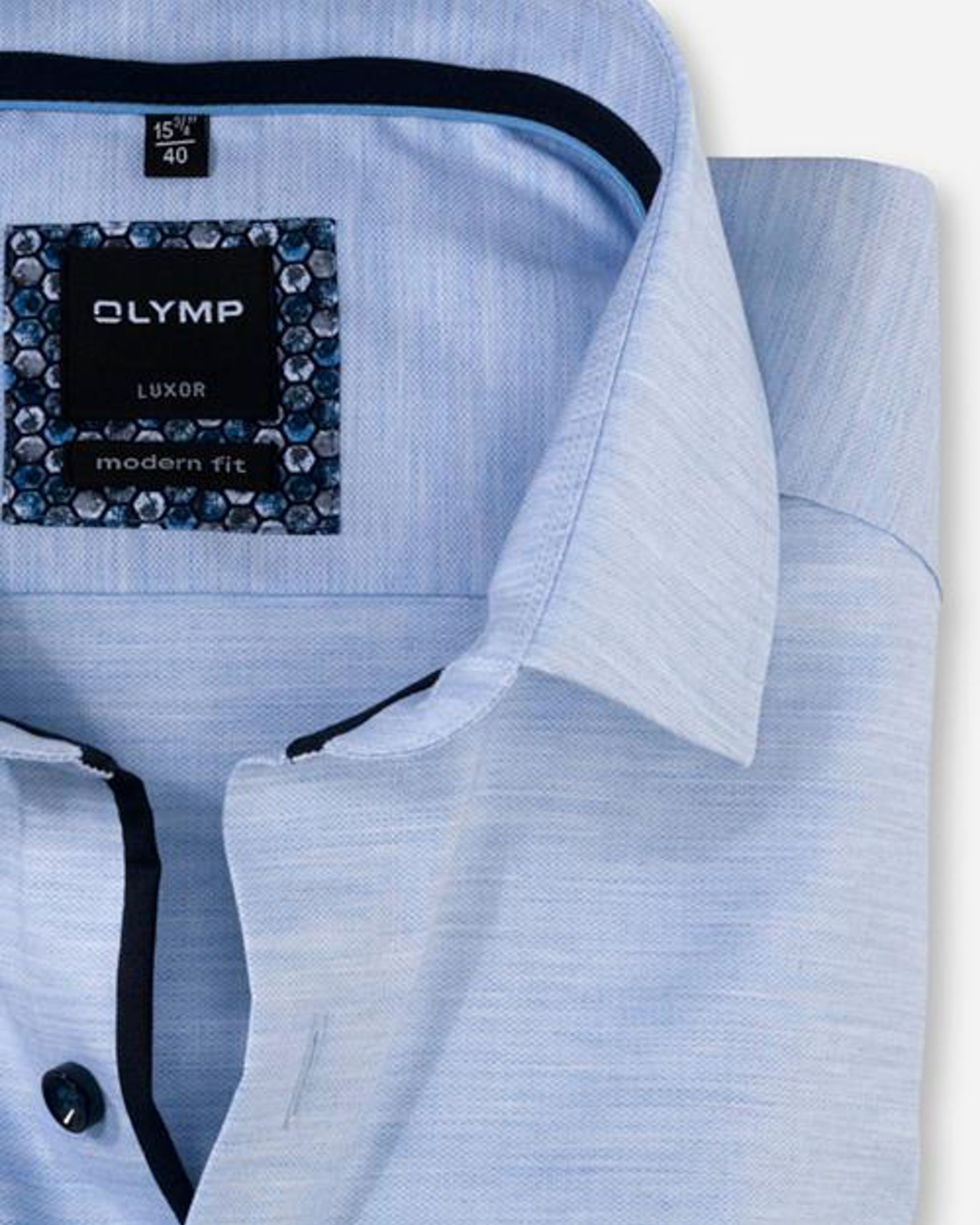 OLYMP Overhemd KM Blauw 081243-001-37