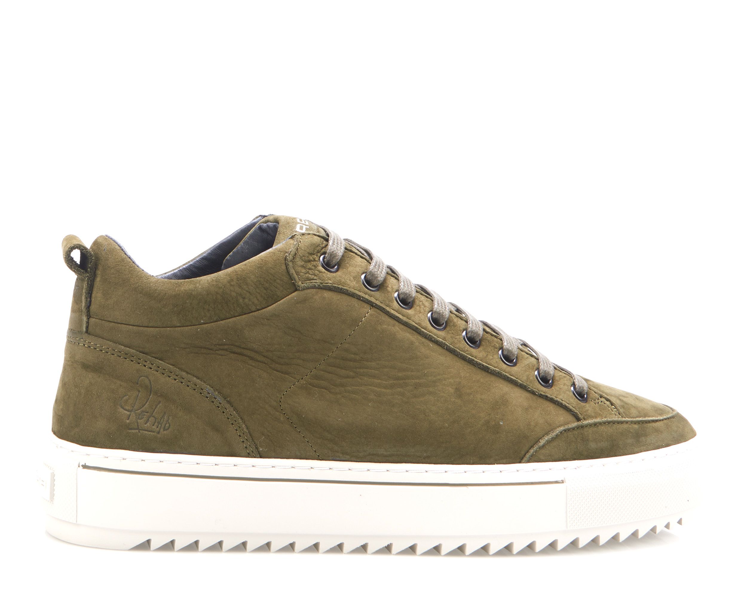 REHAB Craig Nub Sneakers Donker groen 081280-001-41