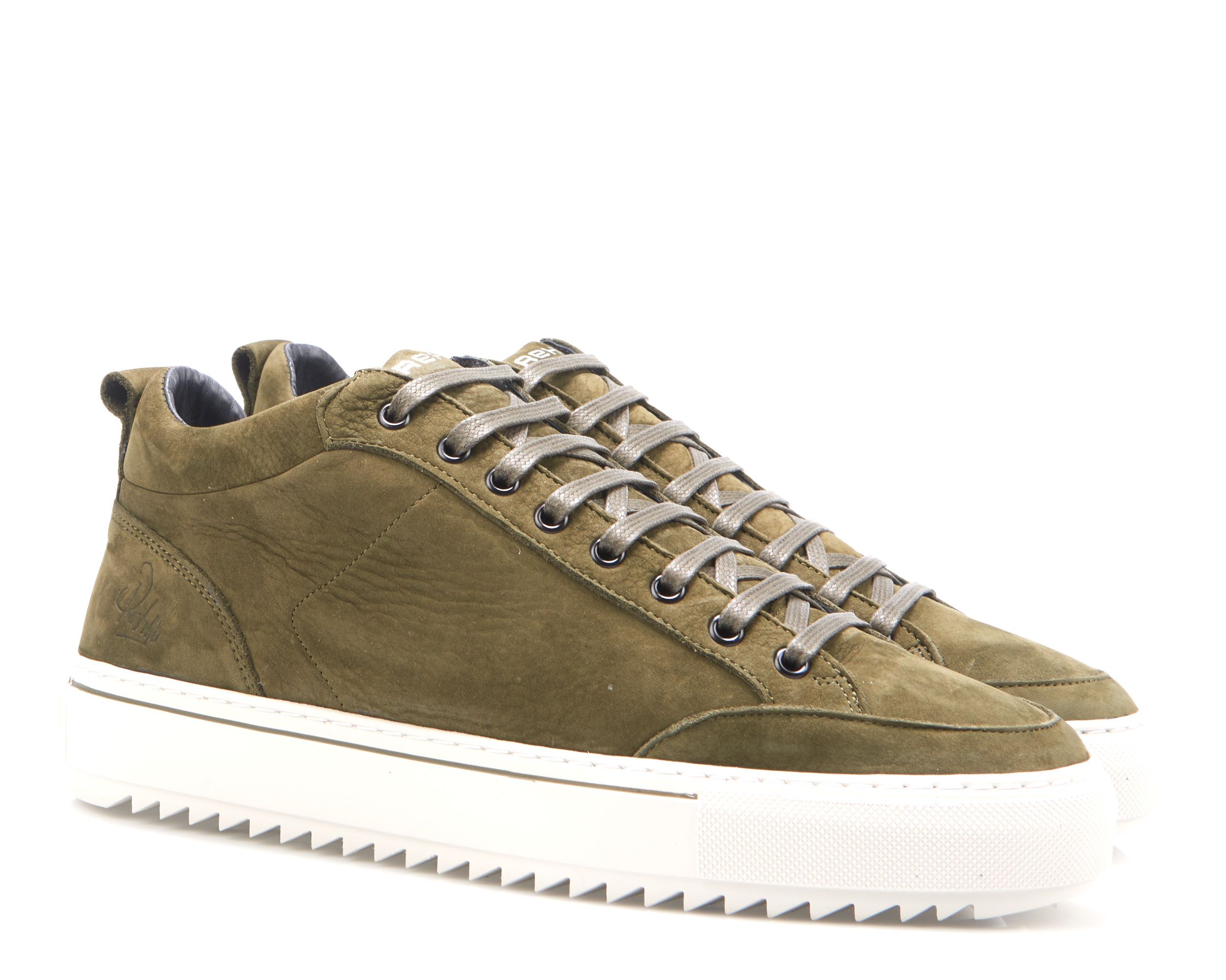 REHAB Craig Nub Sneakers Donker groen 081280-001-41