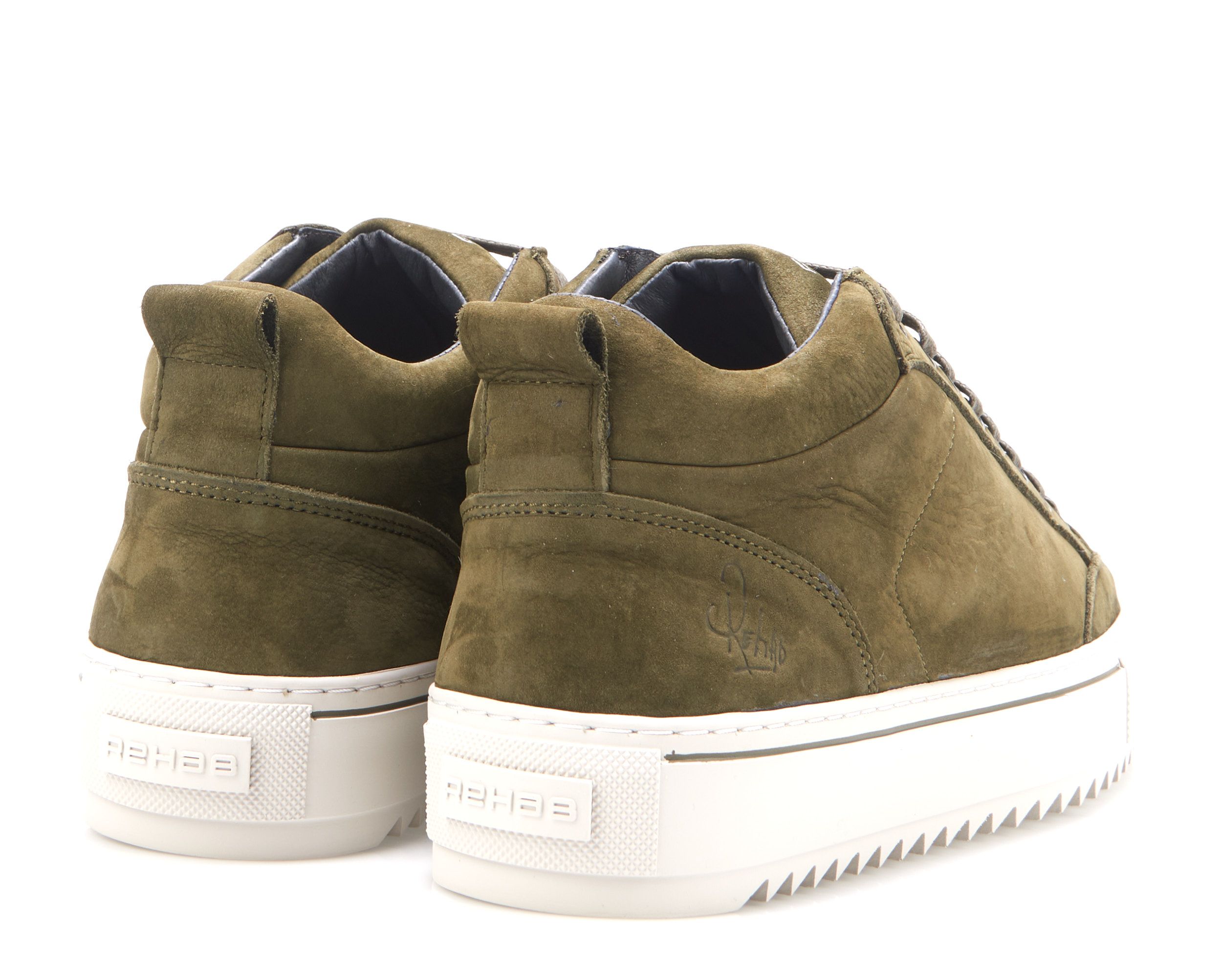 REHAB Craig Nub Sneakers Donker groen 081280-001-41