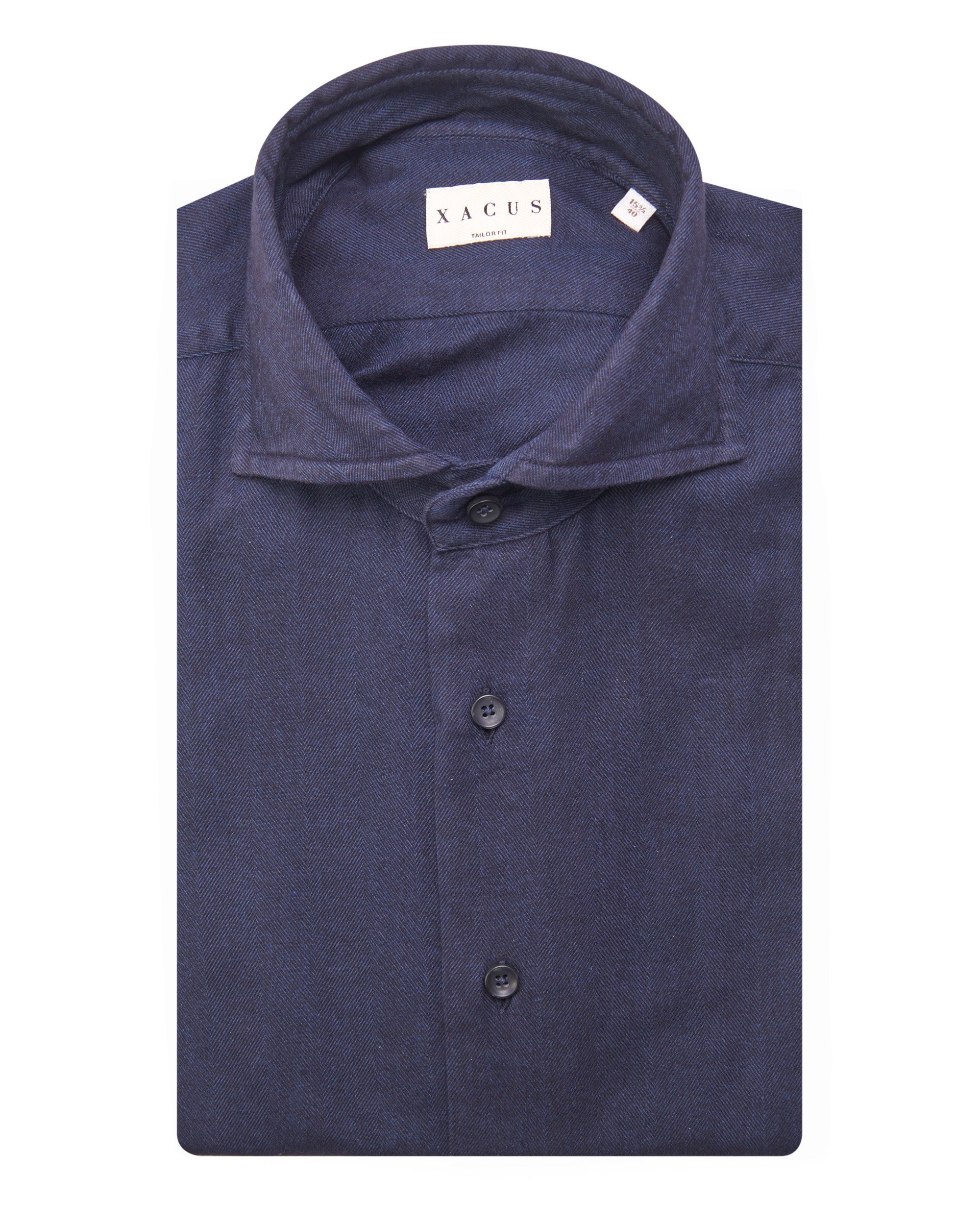 Xacus Overhemd LM Donker blauw 081308-001-37/38