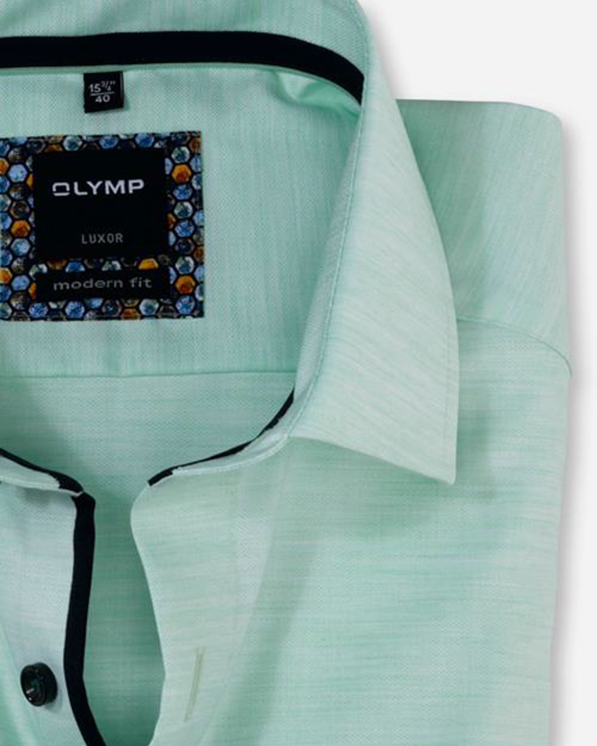 OLYMP Overhemd KM Groen 081380-001-47
