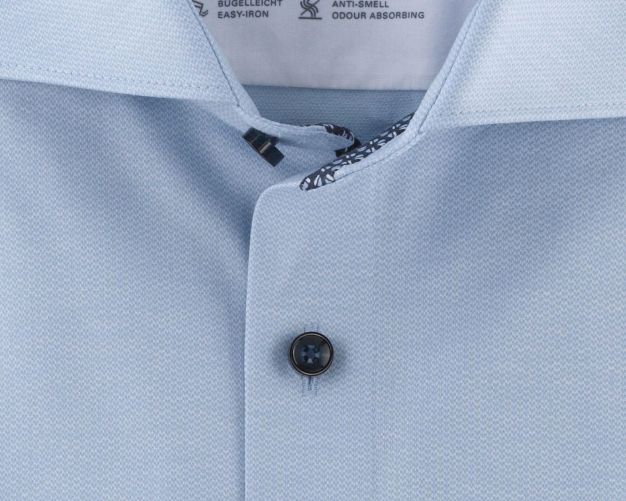 OLYMP 24/7 Modern Fit Overhemd LM Blauw 081395-001-47