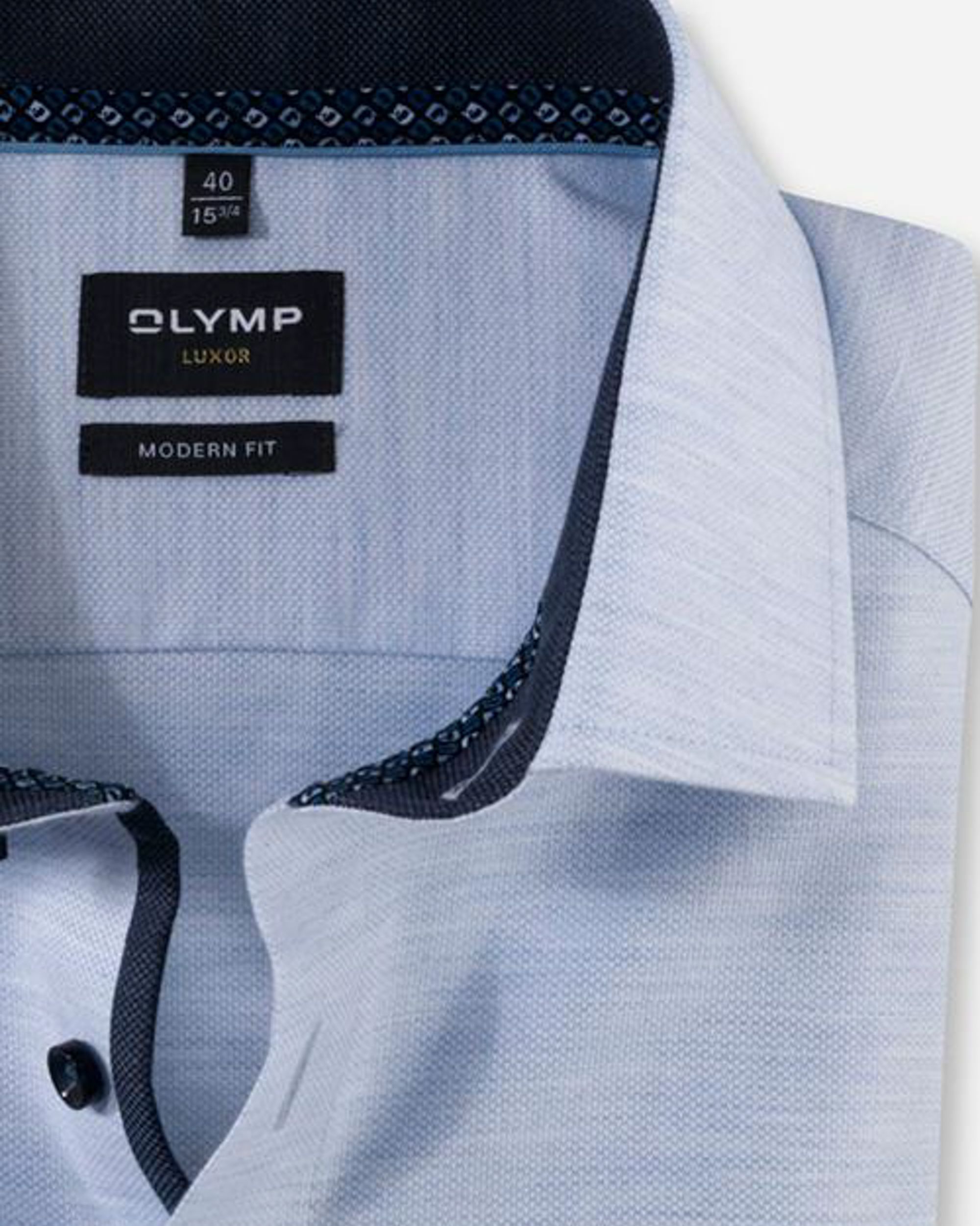 OLYMP Modern Fit Overhemd LM Blauw 081400-001-37