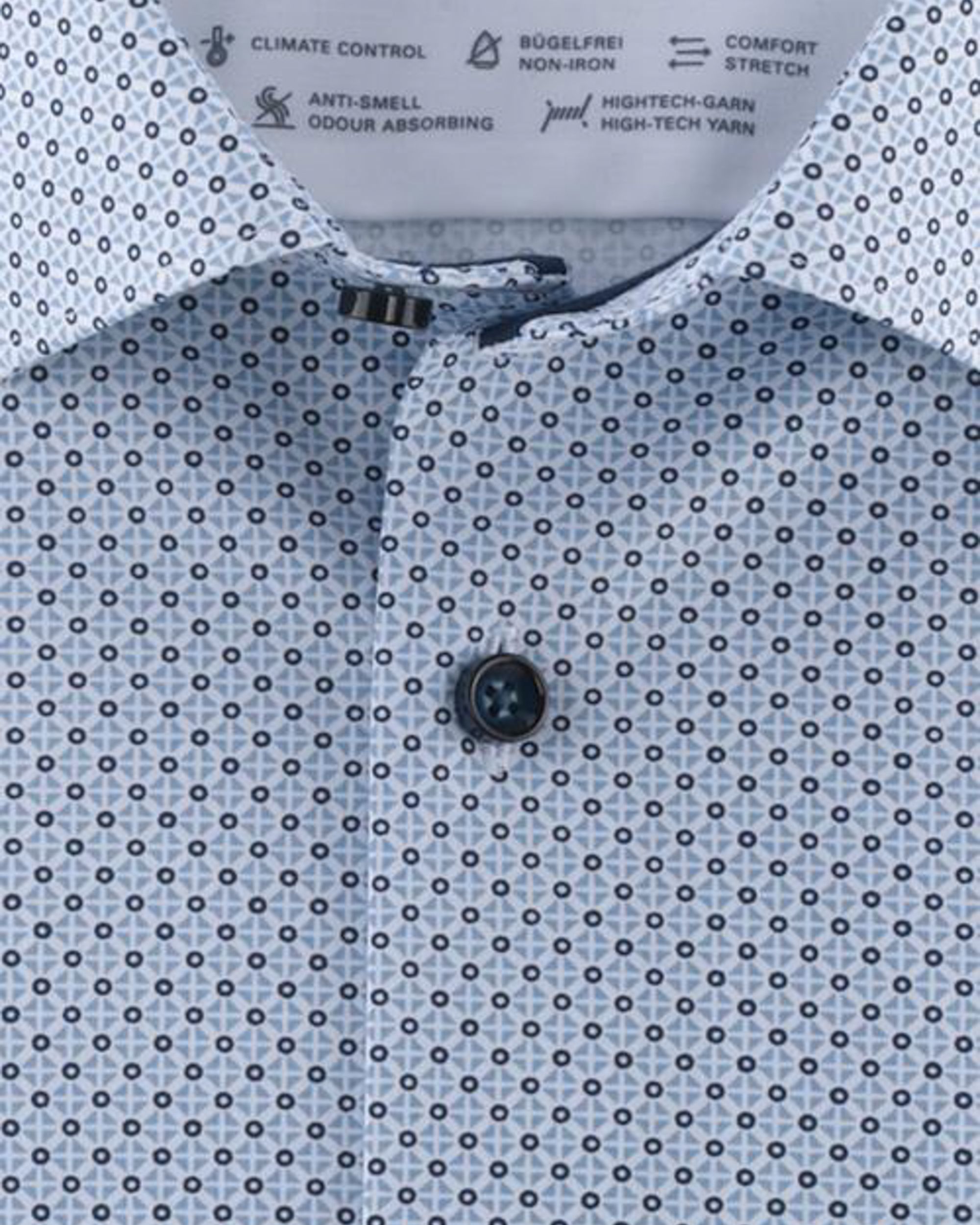 OLYMP Modern Fit Overhemd LM Blauw 081404-001-37