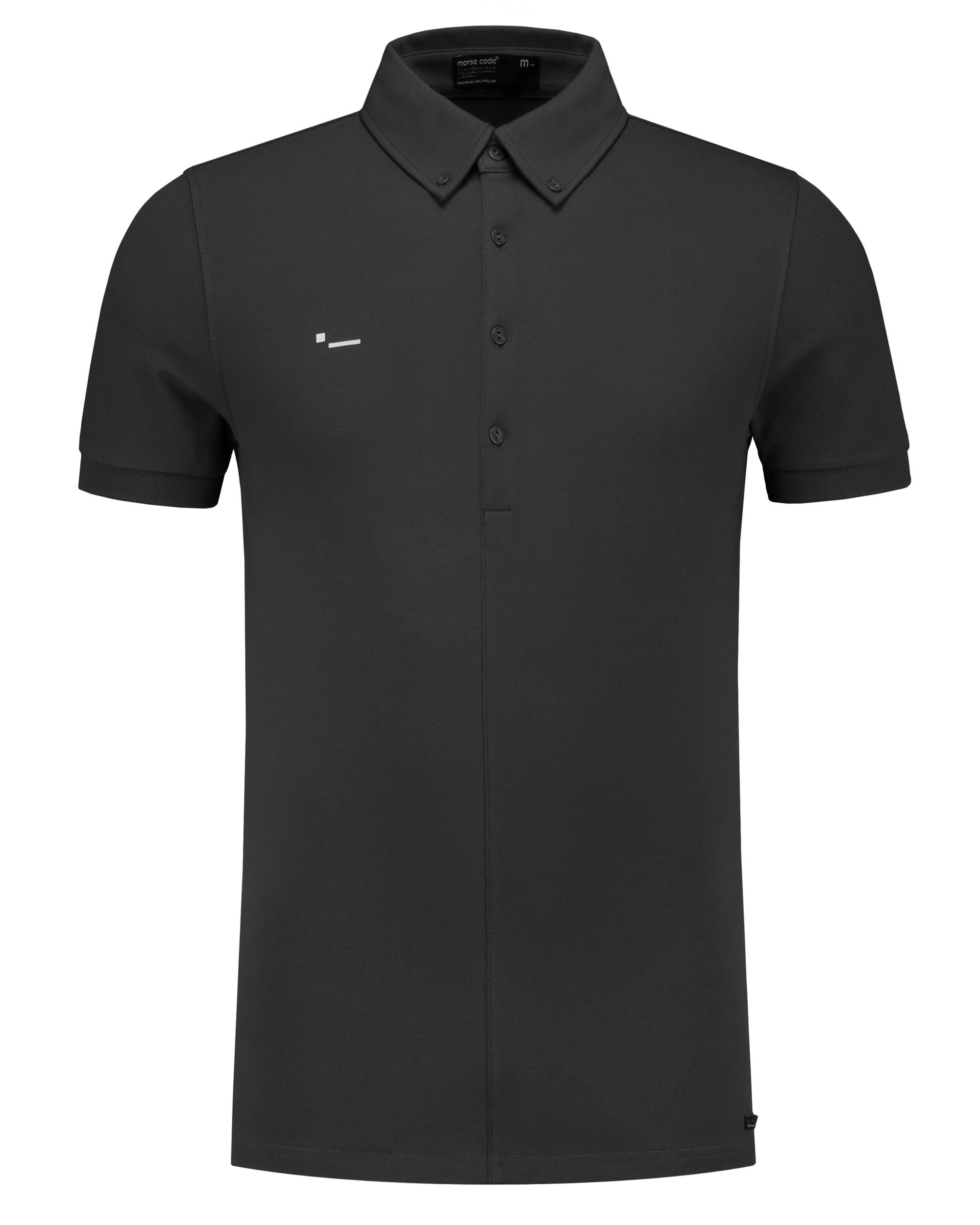 Morse Code Polo KM Donkergrijs 081421-001-L