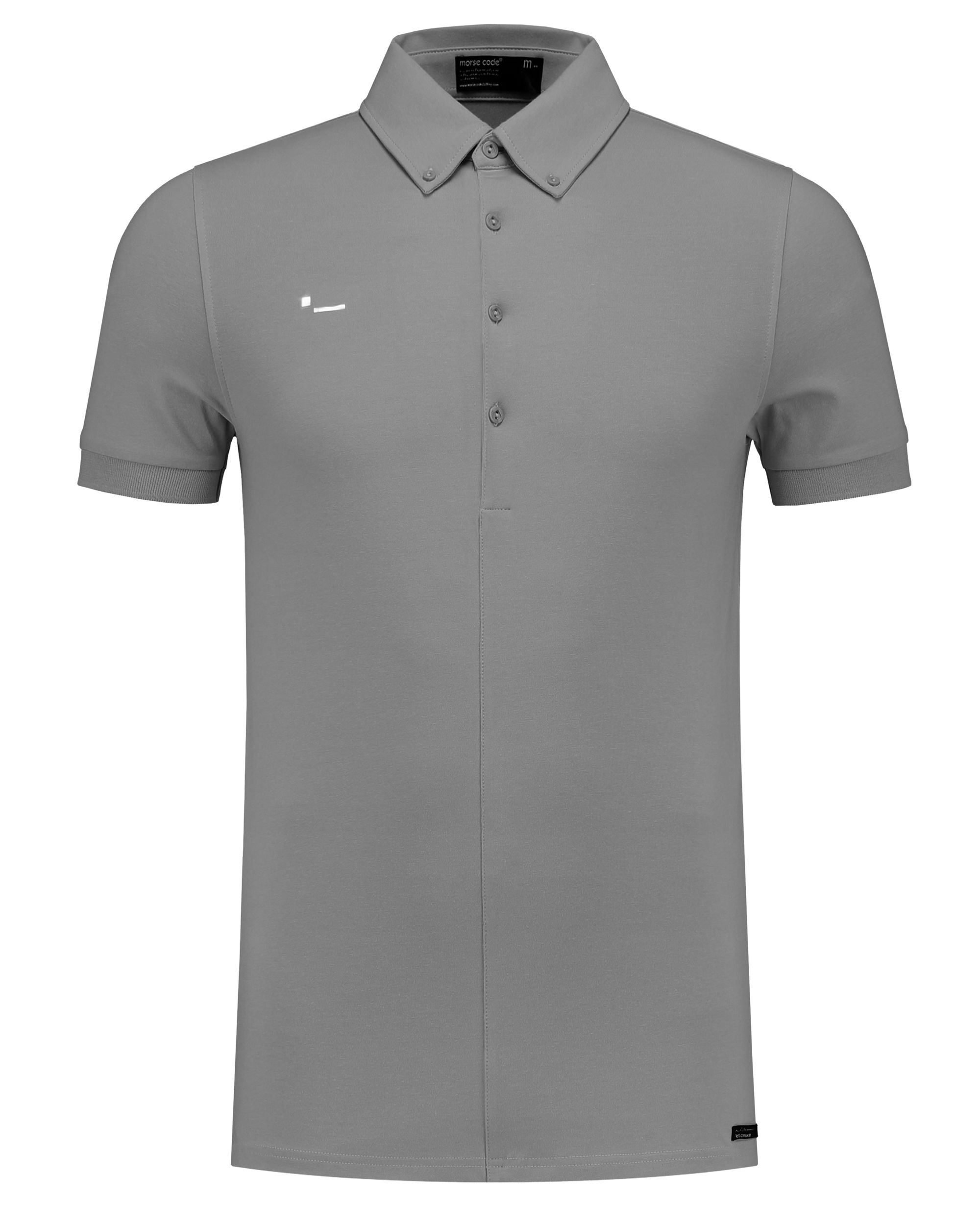 Morse Code Polo KM Grijs 081438-001-L